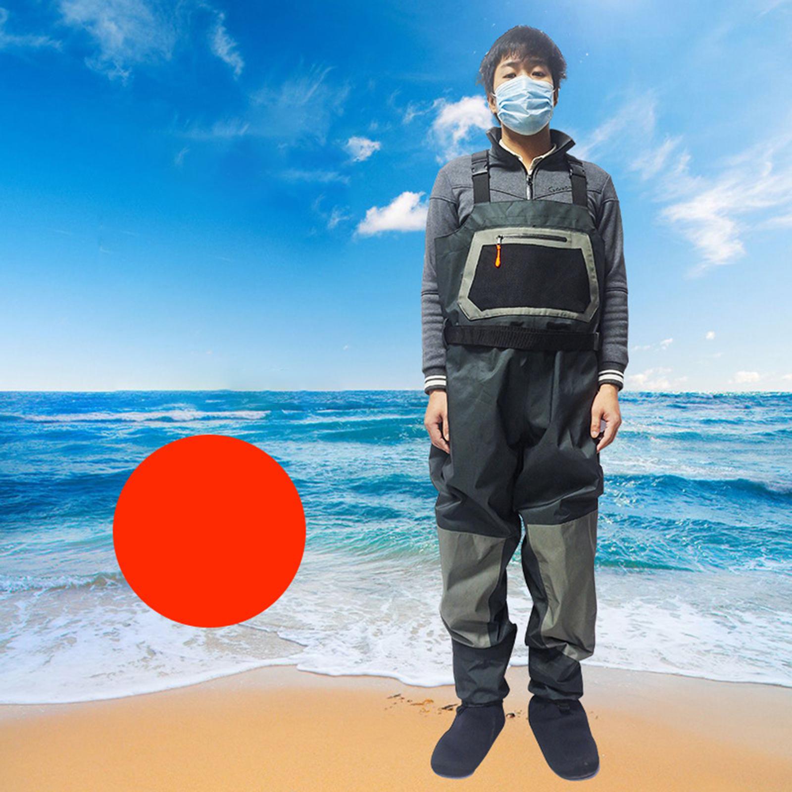 Breathable Nylon Chest Waders 3-Layer Waterproof for Hunting Women Men M