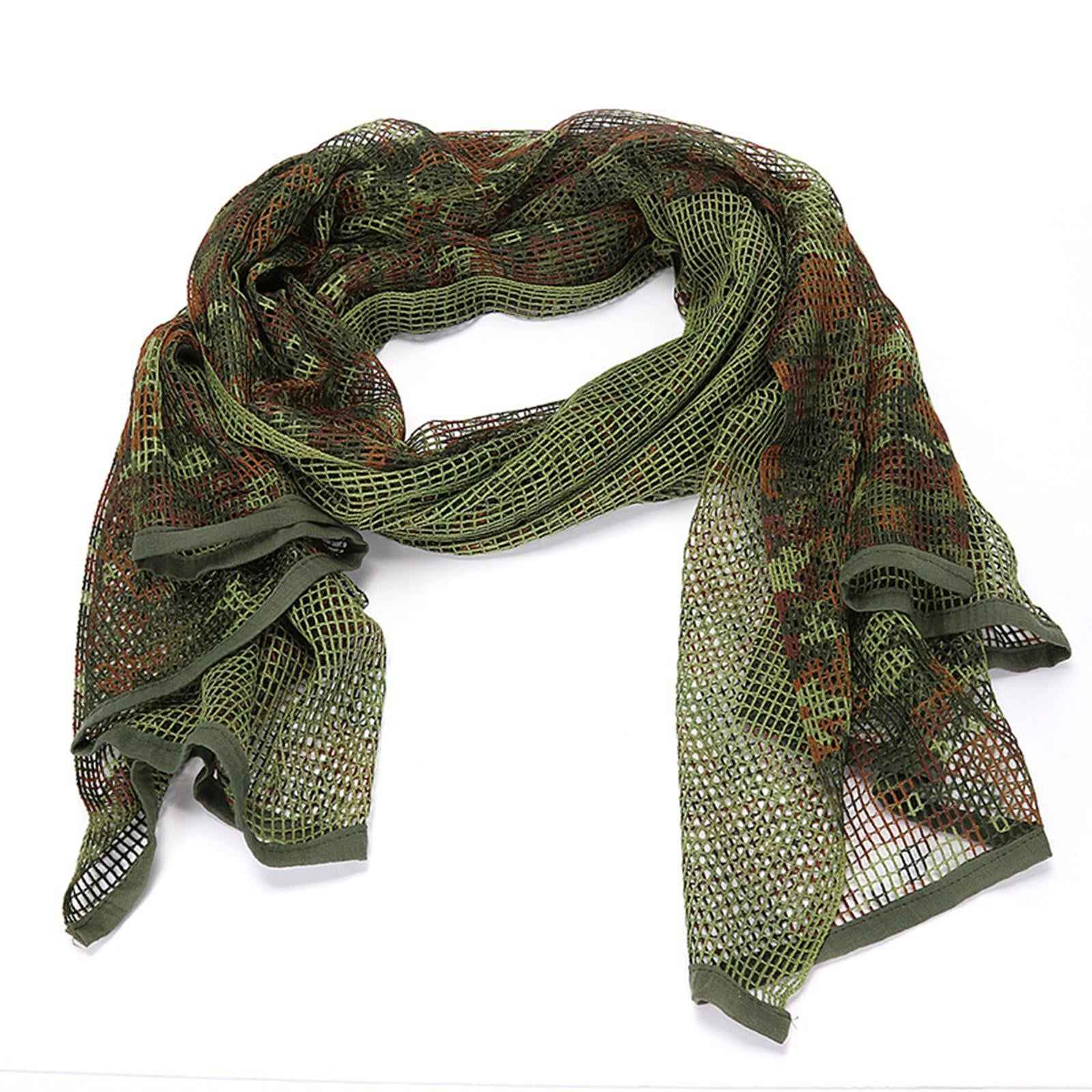 Camouflage Scarf Bandana Head Wrap for Outdoor Activities Cycling Hunting Green