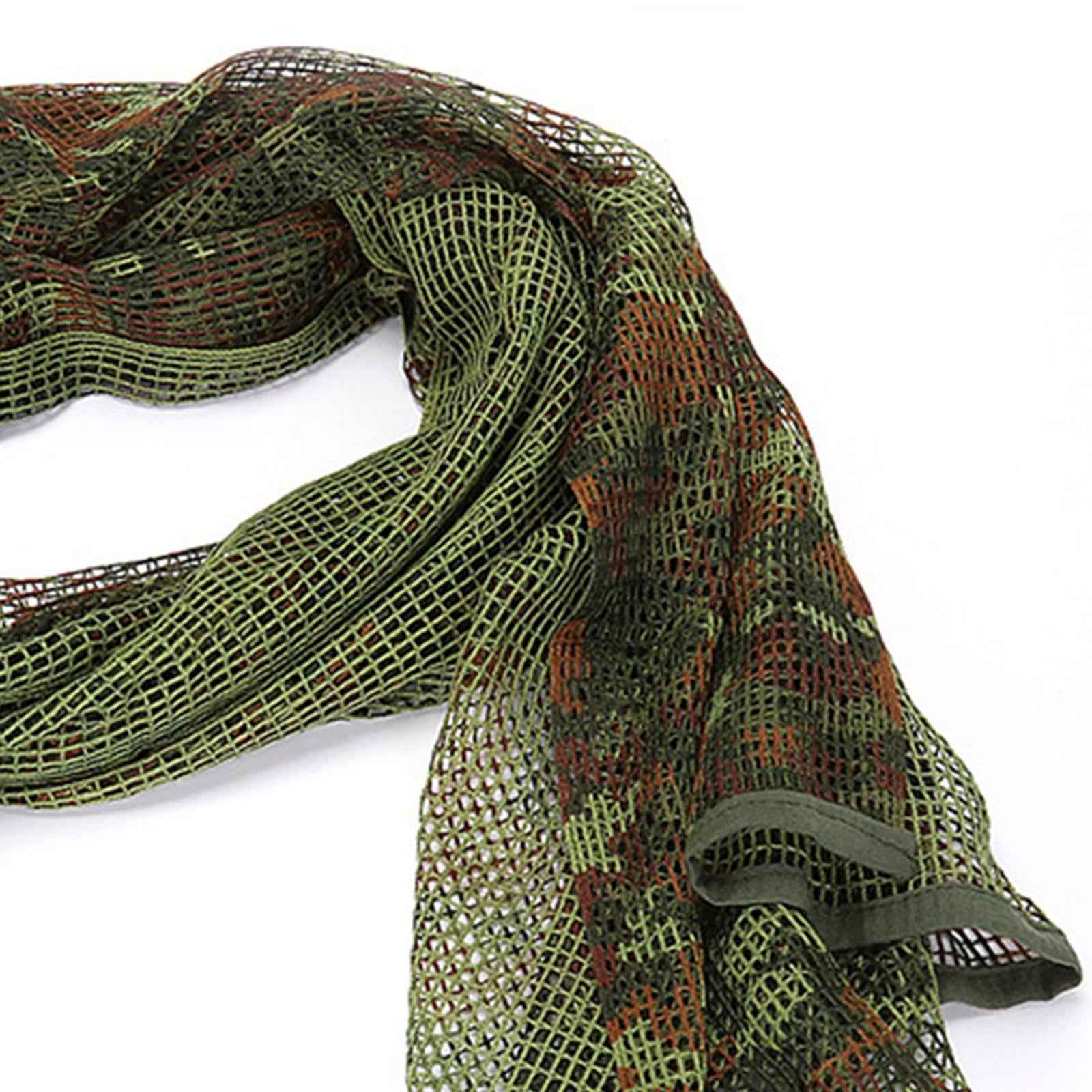 Camouflage Scarf Bandana Head Wrap for Outdoor Activities Cycling Hunting Green