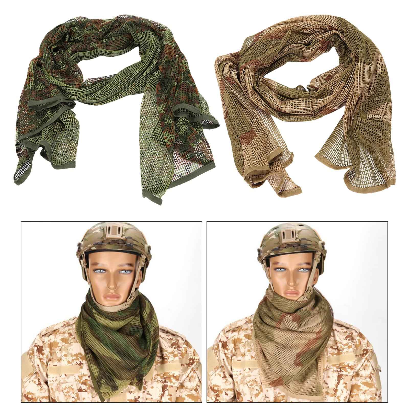 Camouflage Scarf Bandana Head Wrap for Outdoor Activities Cycling Hunting Green