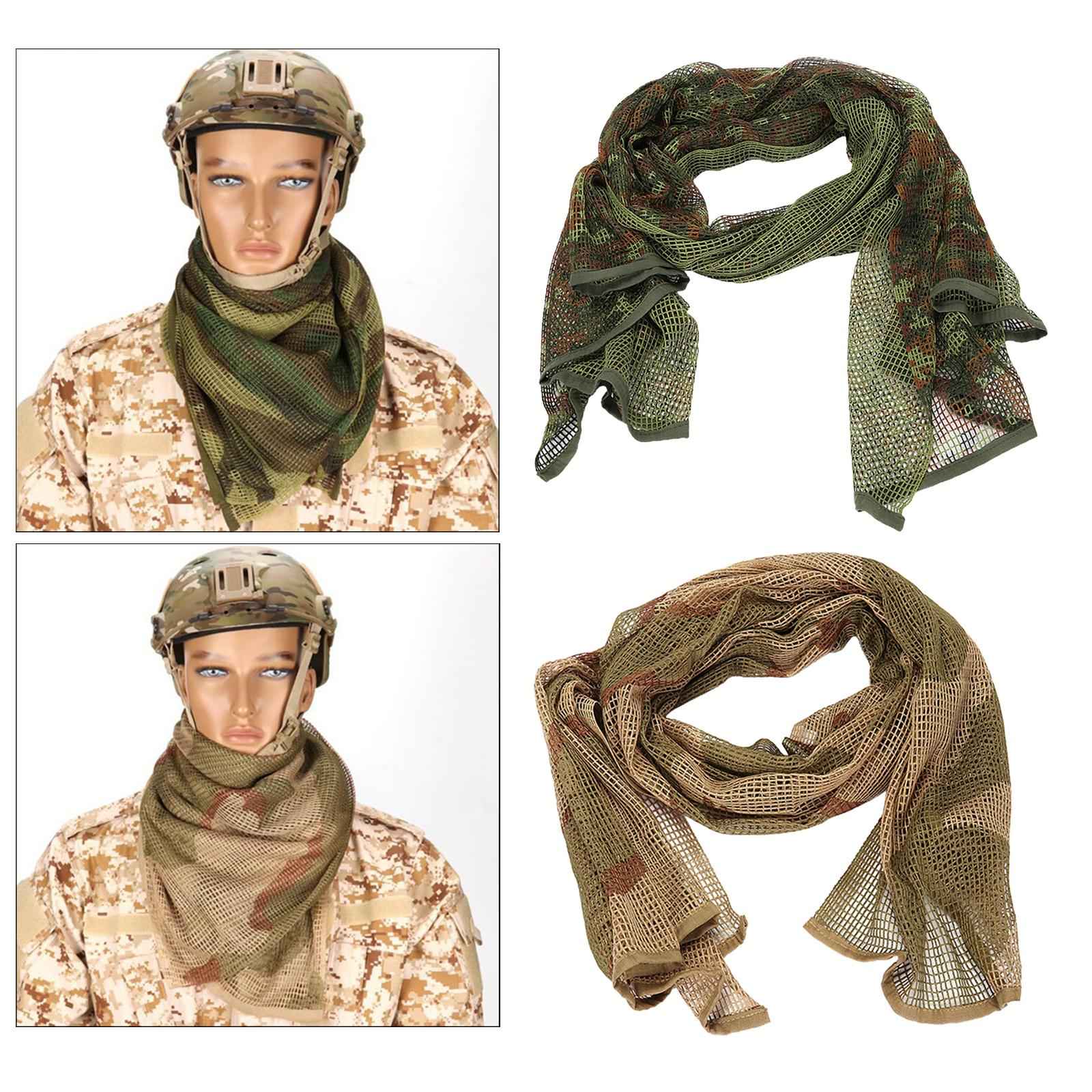 Camouflage Scarf Bandana Head Wrap for Outdoor Activities Cycling Hunting Green