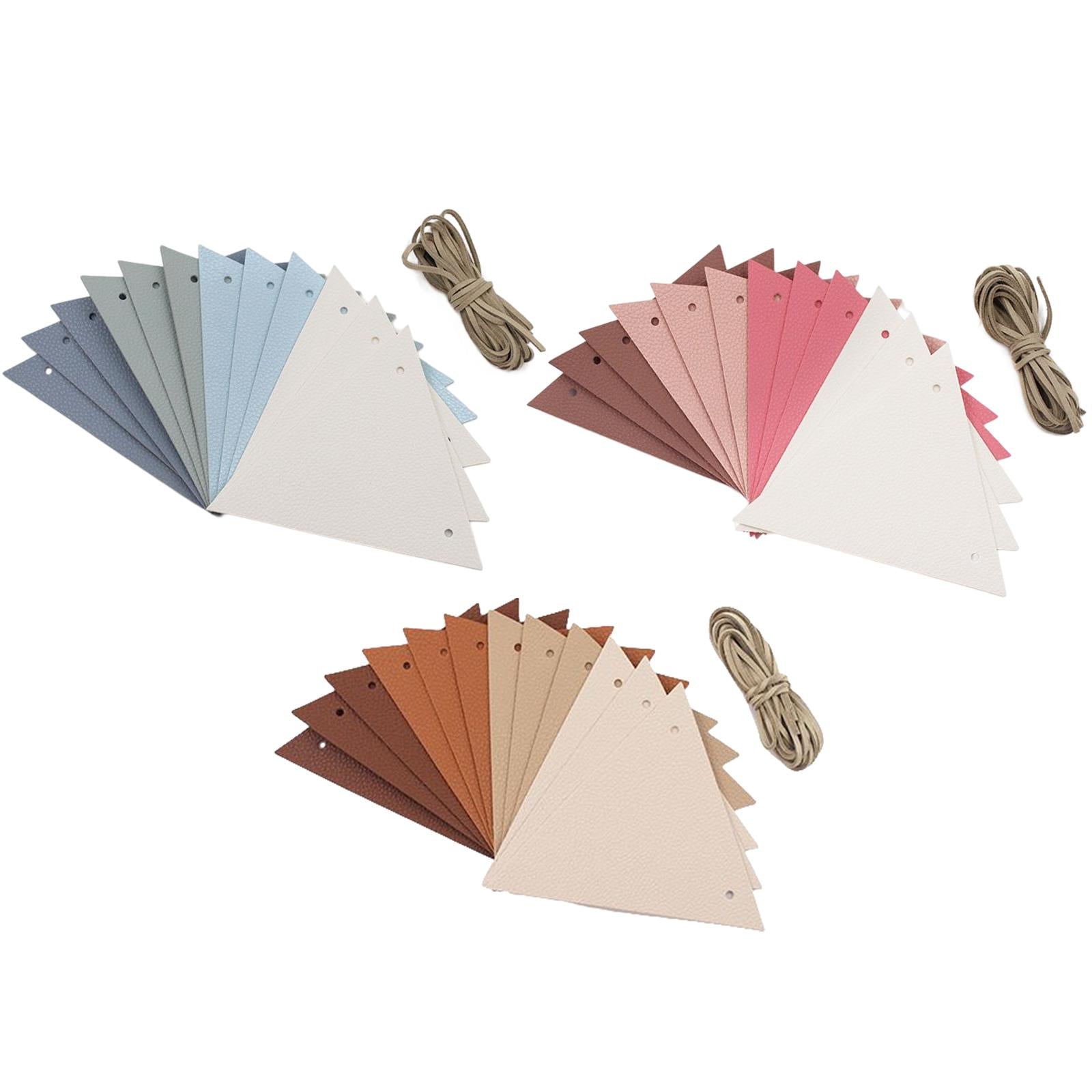12Pcs Pennant Banner Triangle Flags DIYBunting for Indoor Party Anniversary Blue