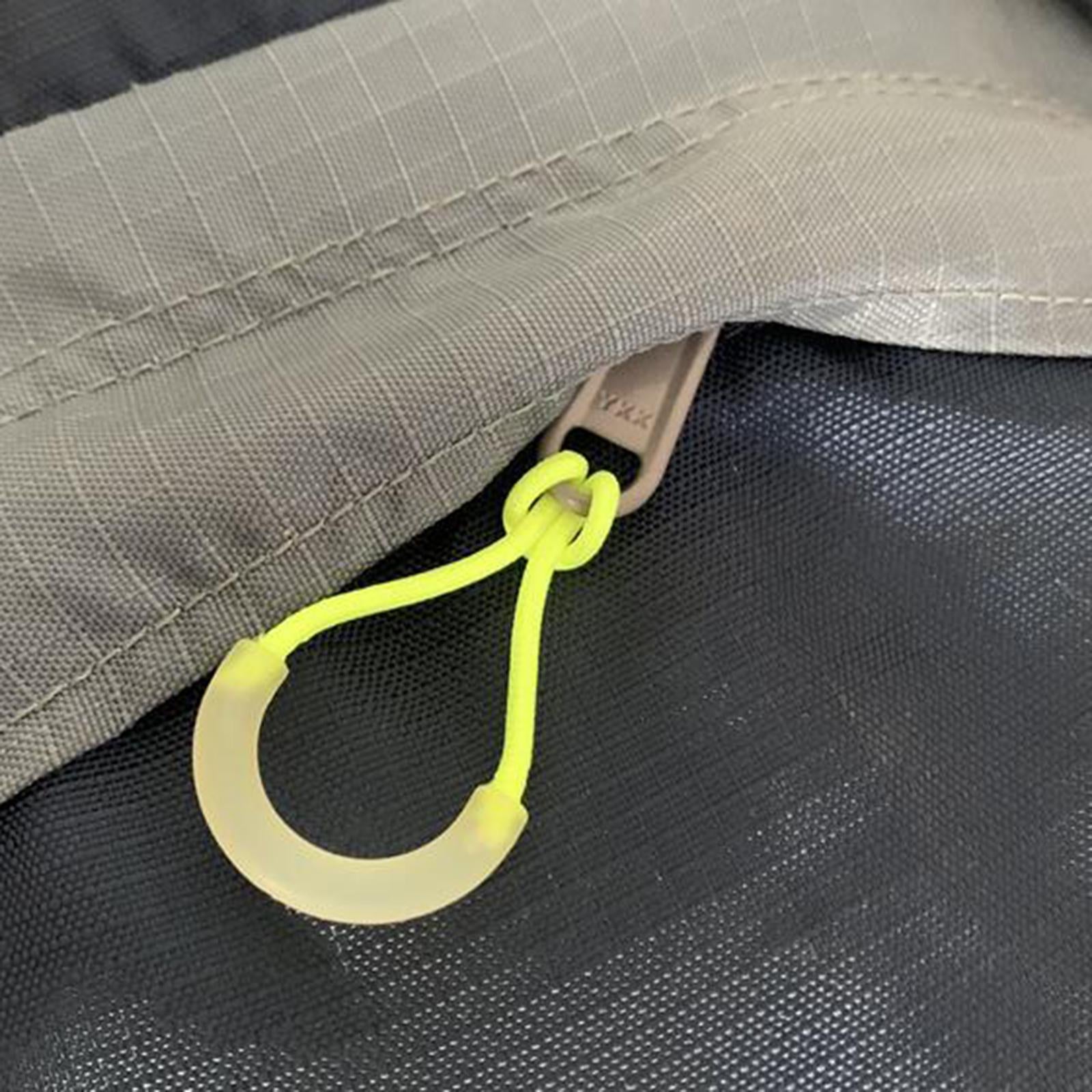 3xLuminous Zipper Pulls Head Zip Pulls for Traveling Cases Handbag Rucksack Yellow