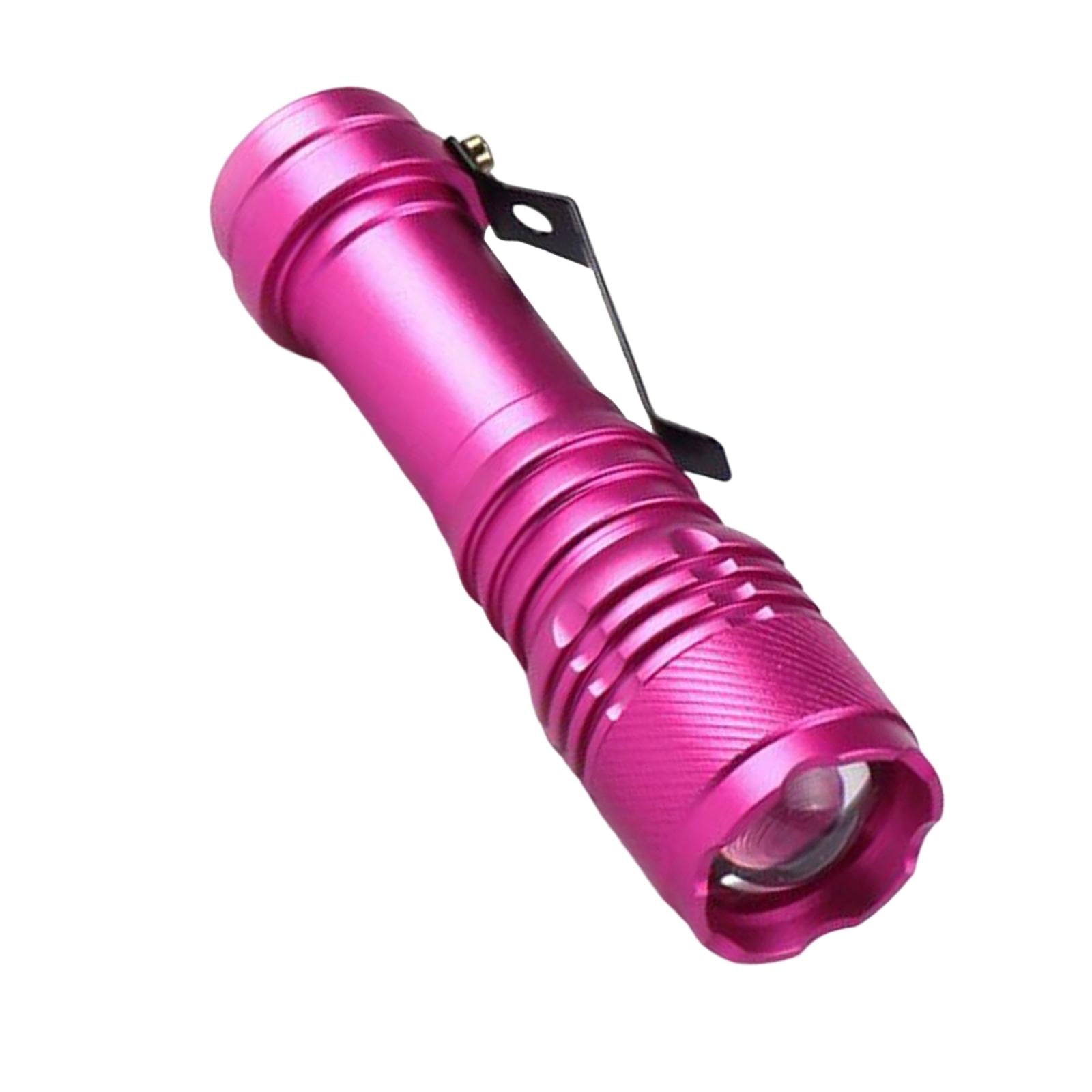 3xBattery Operated Light Torch Compact Pocket Handheld Flashlight Rose Red