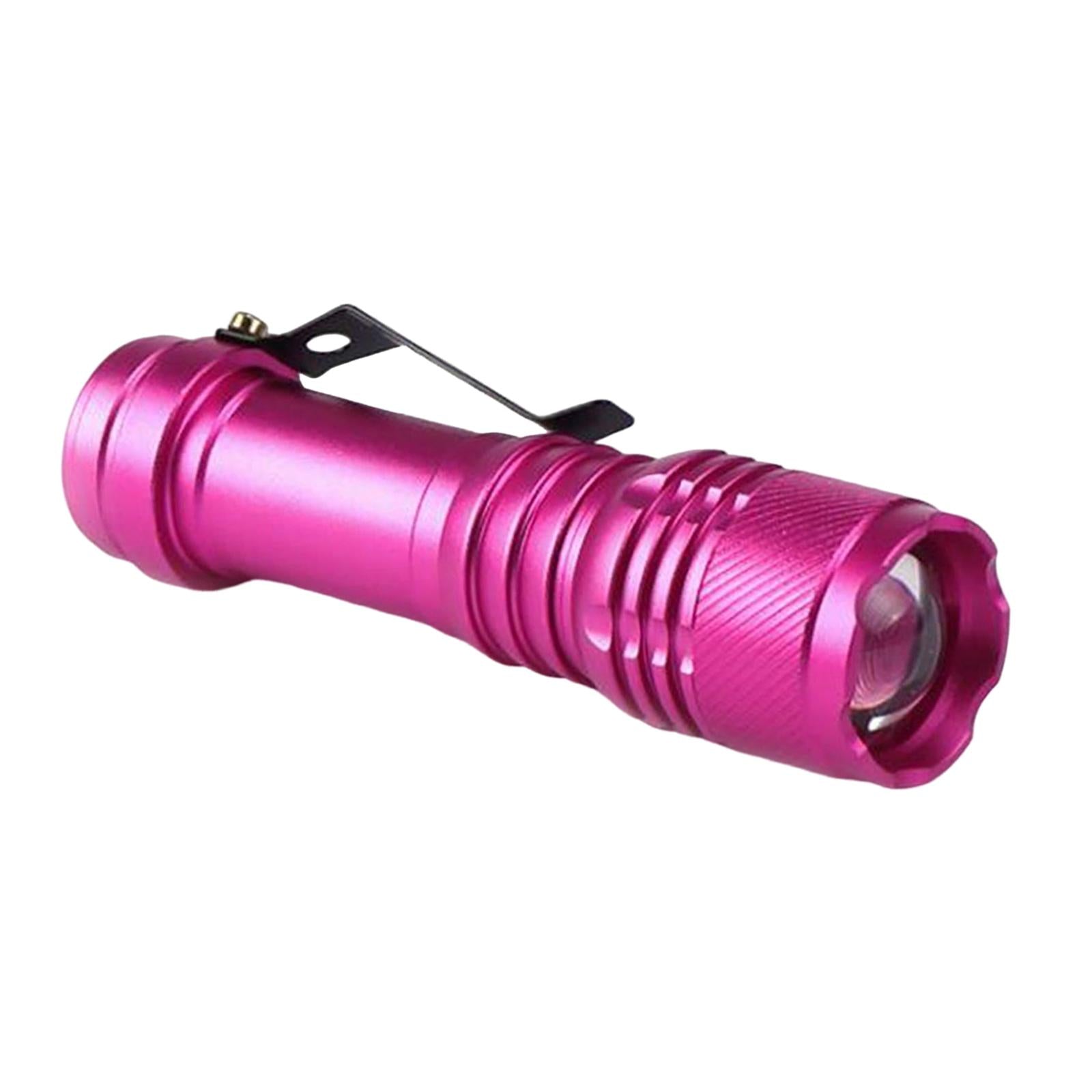 3xBattery Operated Light Torch Compact Pocket Handheld Flashlight Rose Red