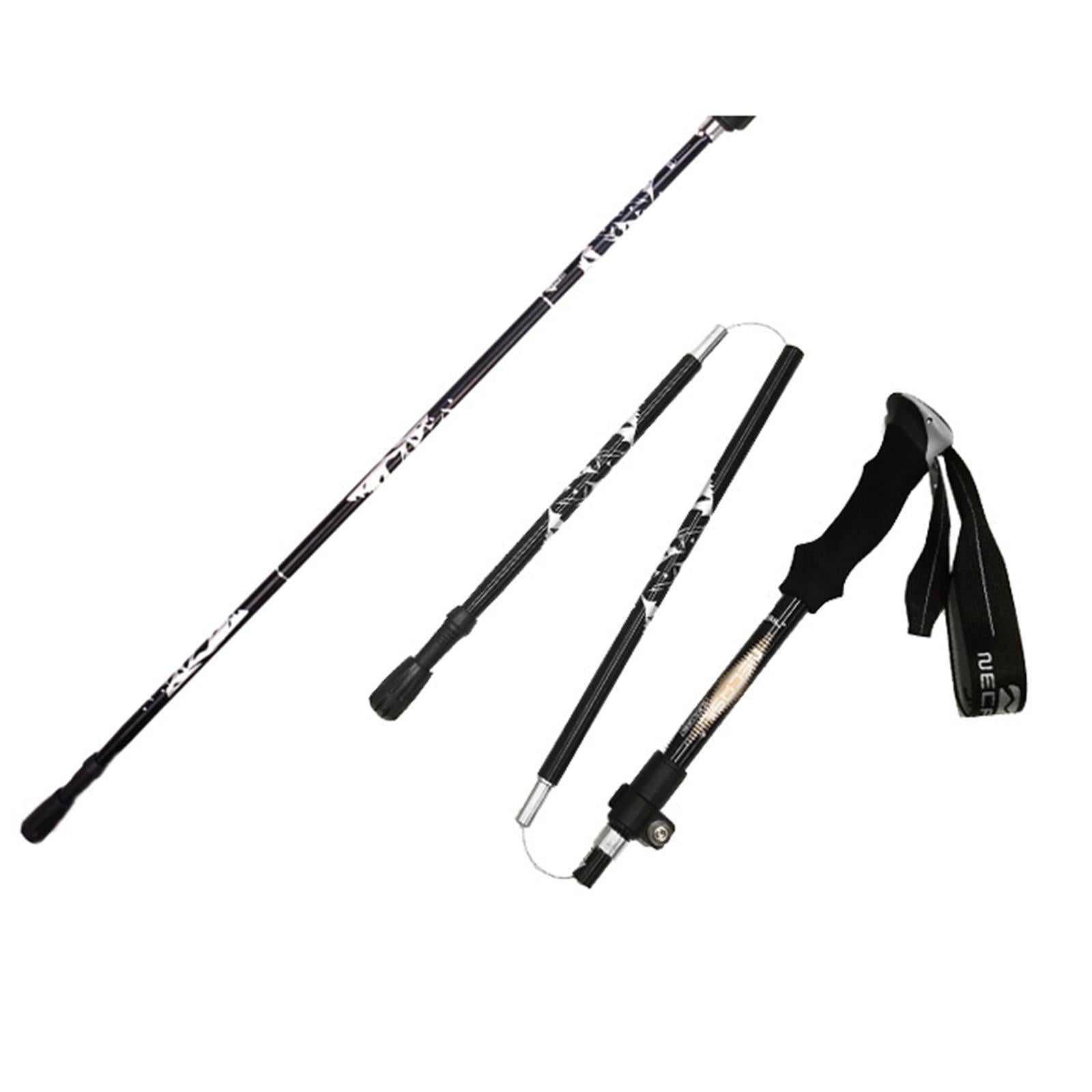 2 Pieces Hiking Poles Alpenstock Lightweight Folding for Kids walking Black