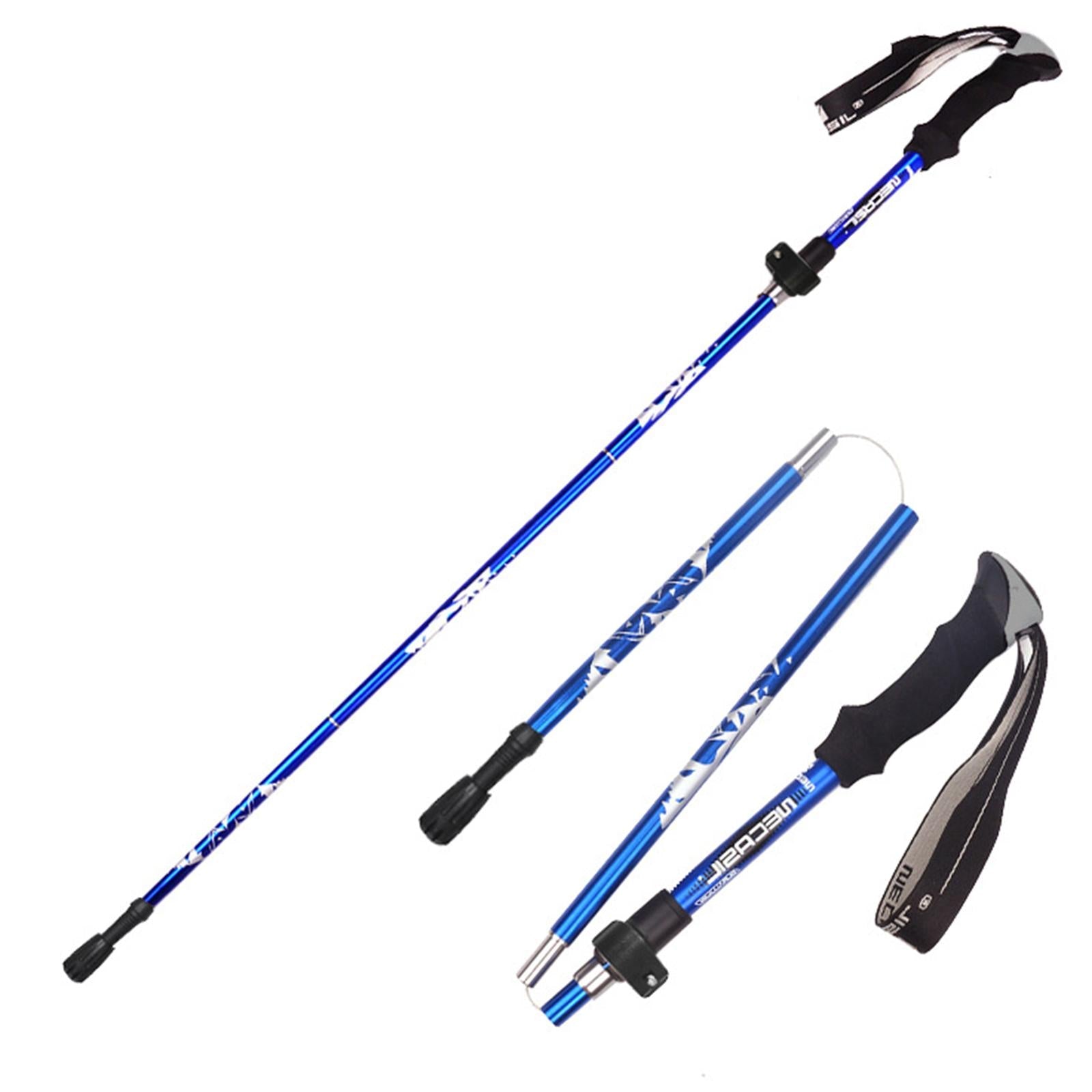 2 Pieces Hiking Poles Alpenstock Lightweight Folding for Kids walking Blue