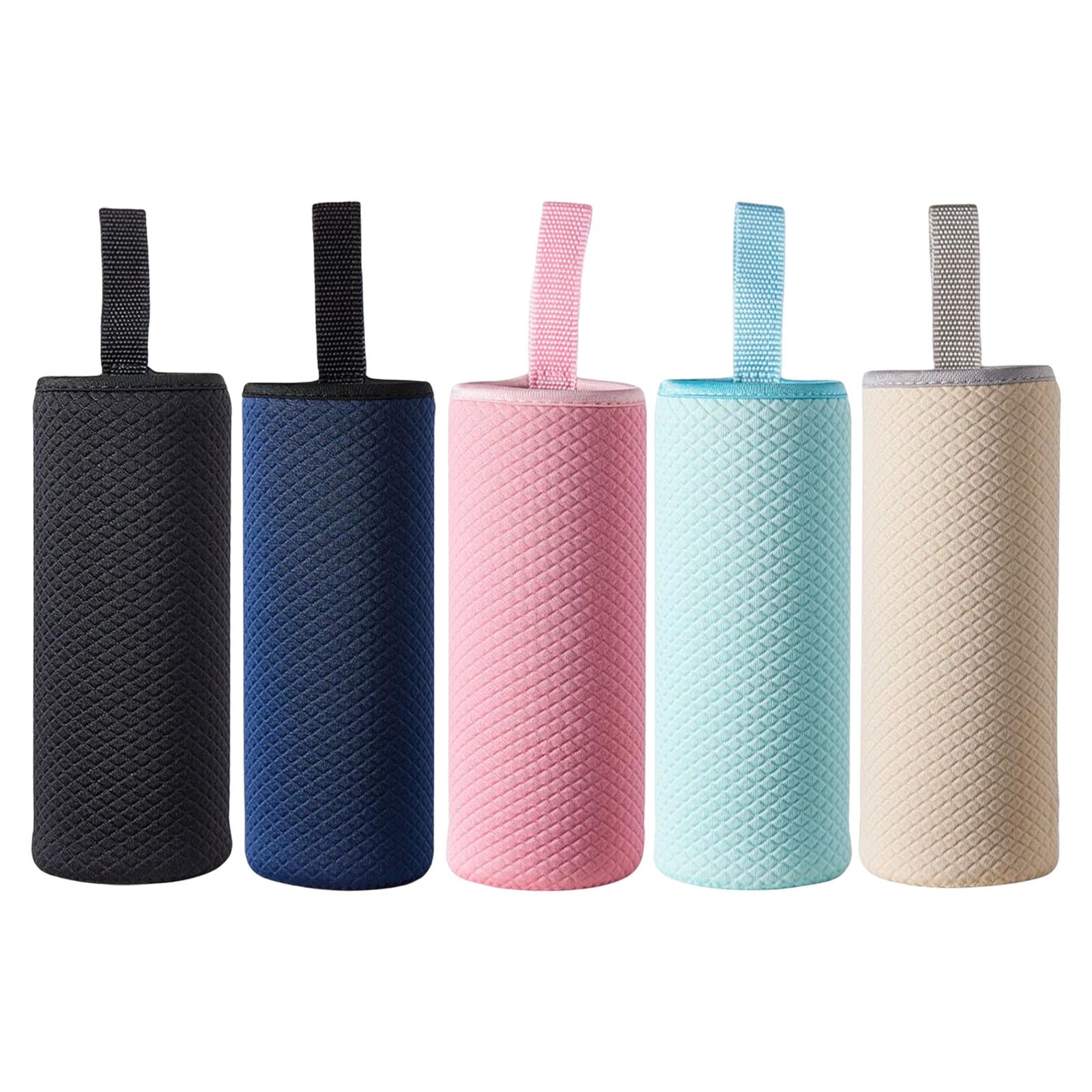 4xNeoprene Water Bottle Carrier Bag Cup Sleeve Holder Embossed 550ml Black