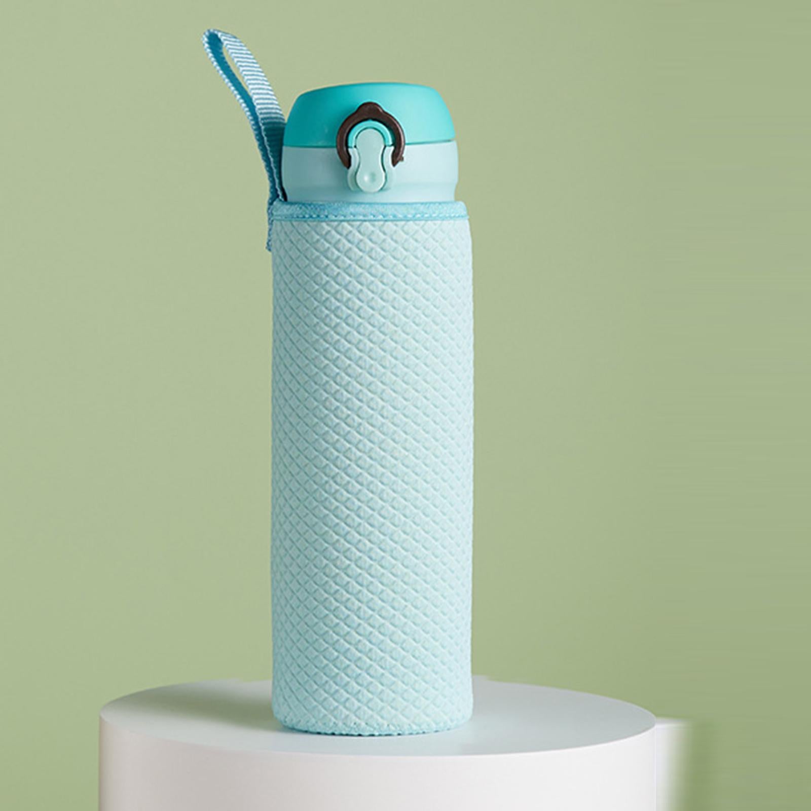 4xNeoprene Water Bottle Carrier Bag Cup Sleeve Holder Embossed 550ml Blue