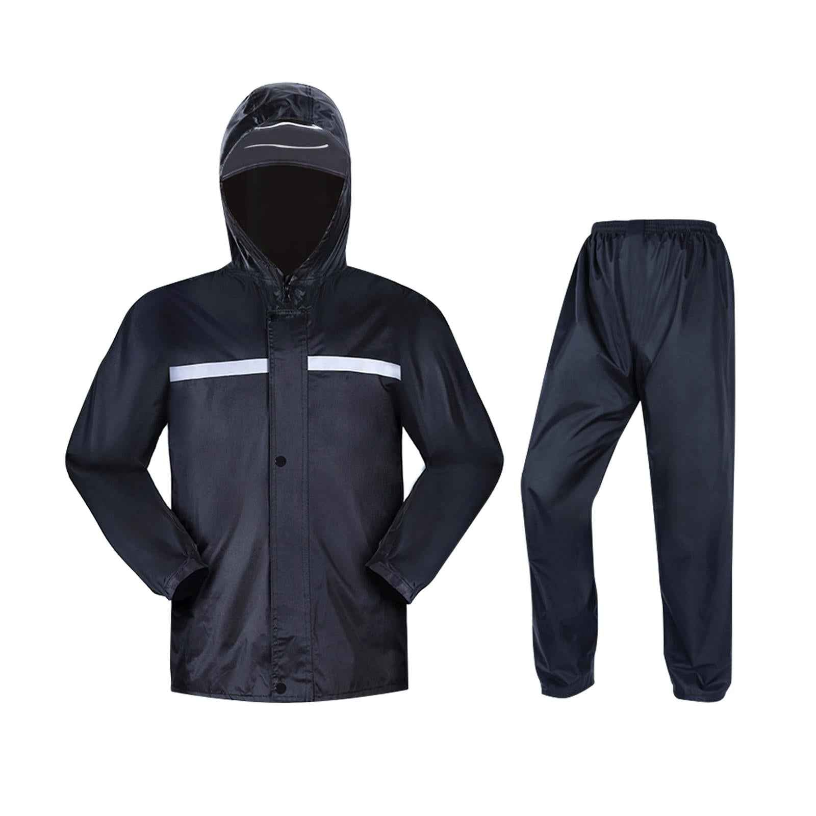 Rain suits Waterproof Breathable Rain Jacket Rainwear for Hiking Cycling XL