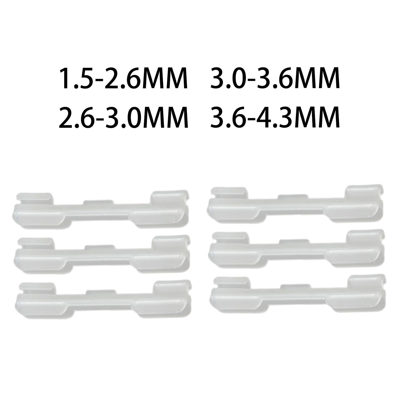 2x6Pcs Fishing Accessory Light Stick Clip Fluorescent Lightstick Clip Holder 1.5mm-2.6mm