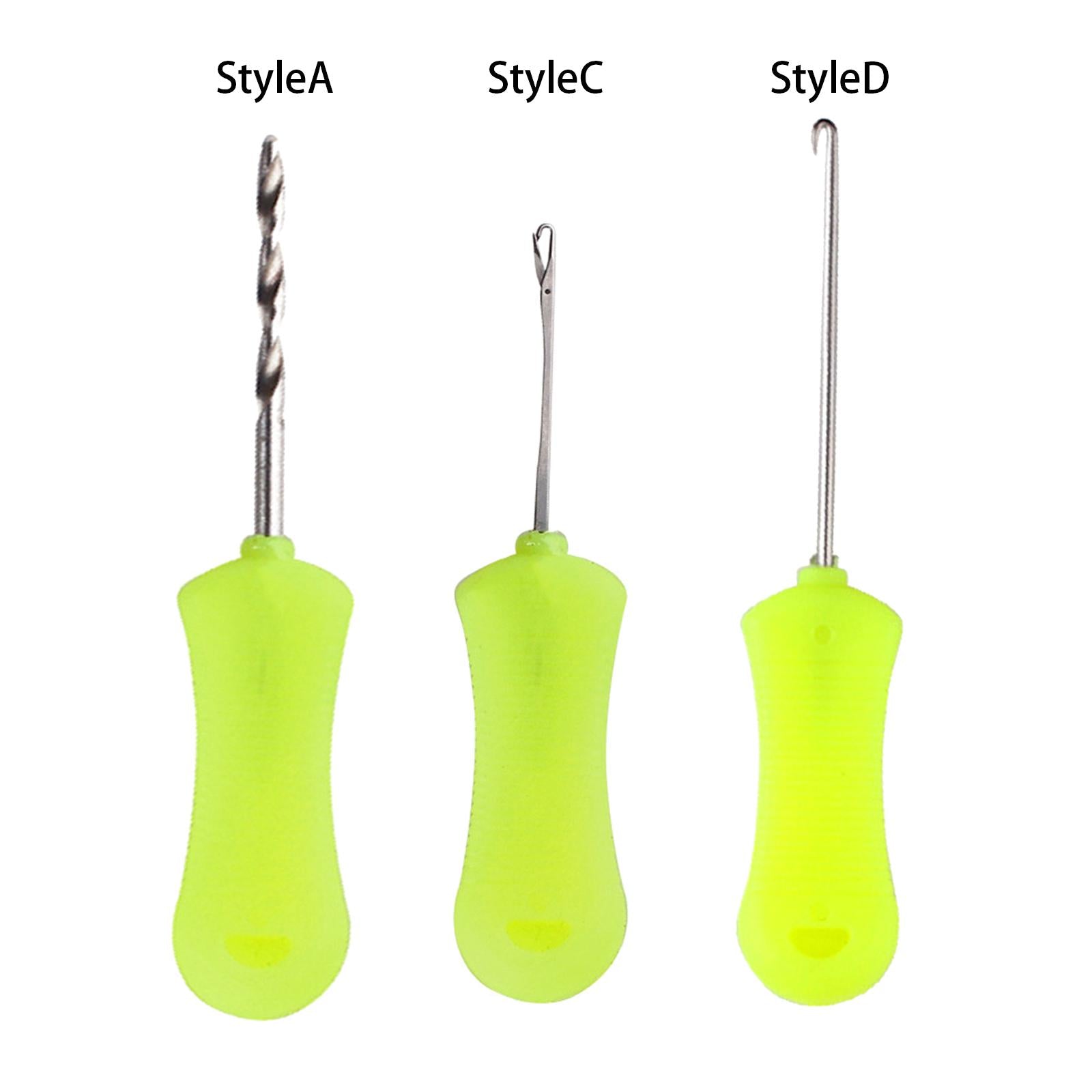 3xCarp Fishing Baiting Hook Portable Drill Boilie Bait Pins for Rigs Making StyleA