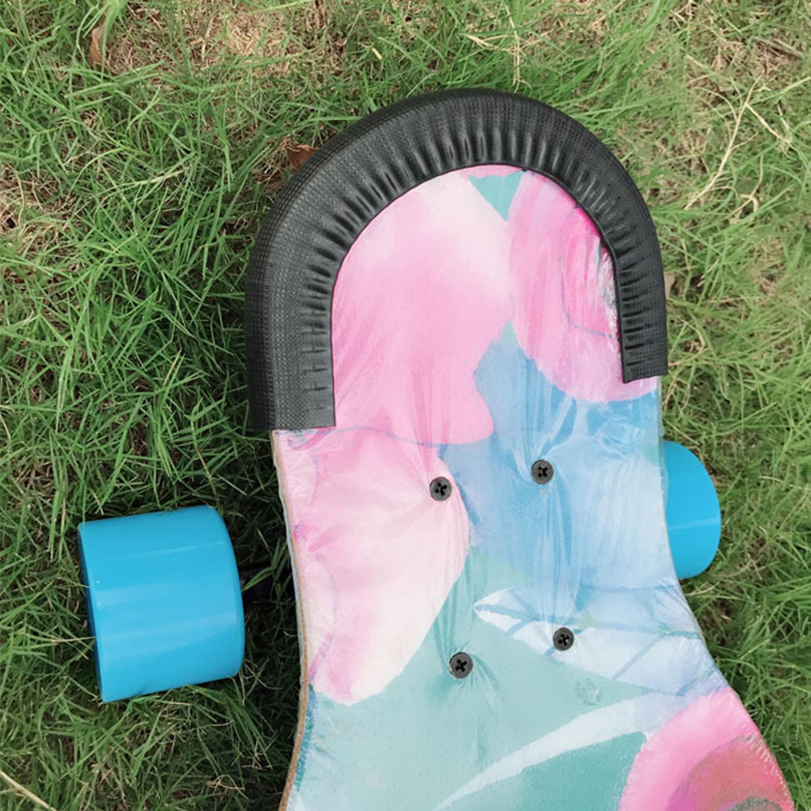 5xSkateboard Deck Guards Protector Crash Rubber Strip for Longboard Boys Grils