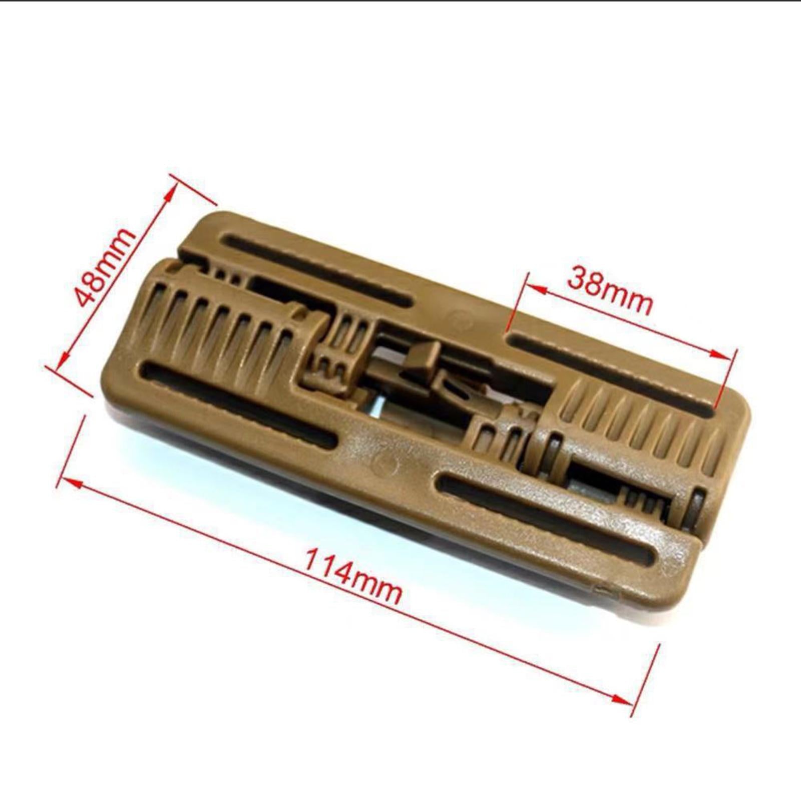 4xVest Quick Release Buckle Slider for Hunting Backpack Strap Belt Accessories Khaki Long