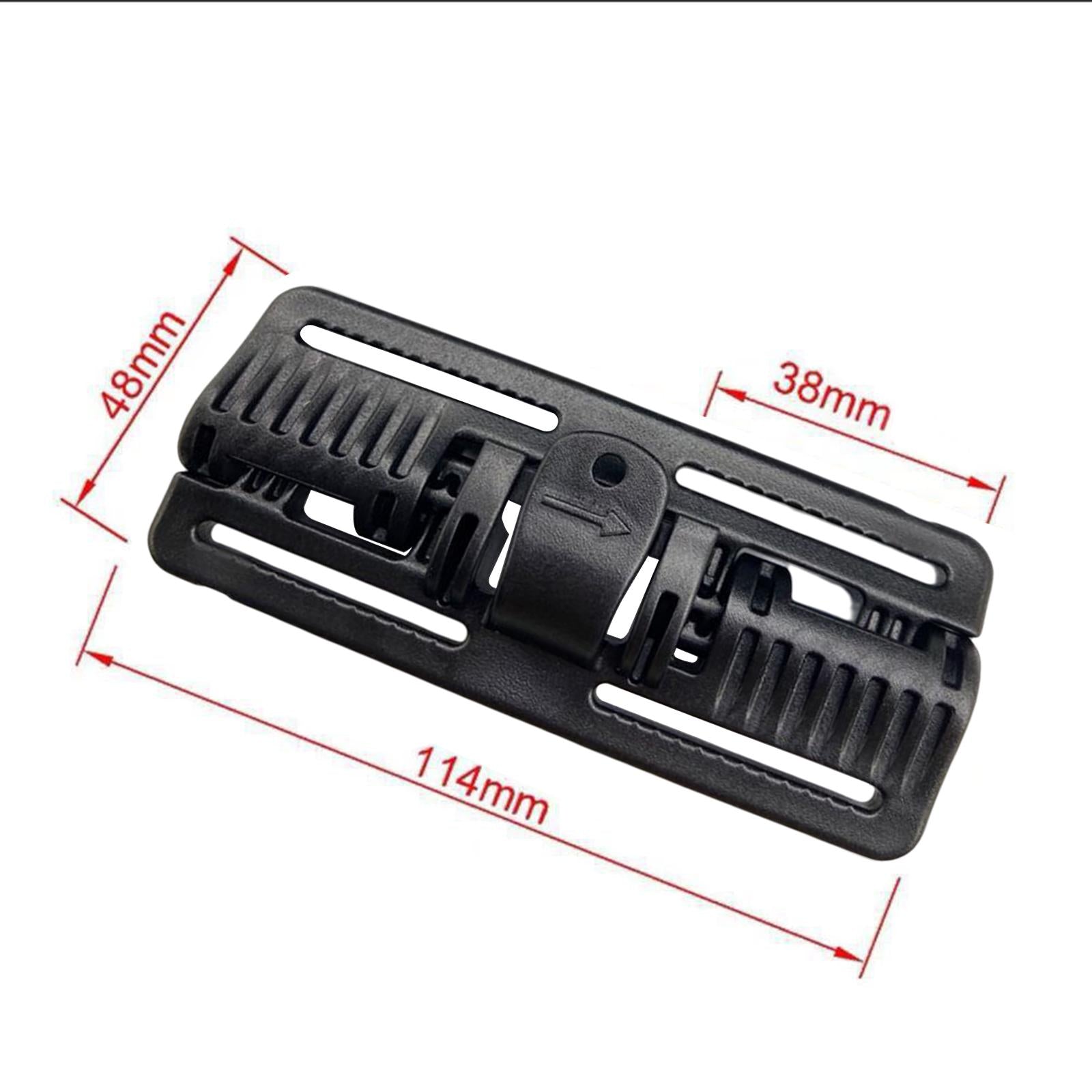 4xVest Quick Release Buckle Slider for Hunting Backpack Strap Belt Accessories Black Long