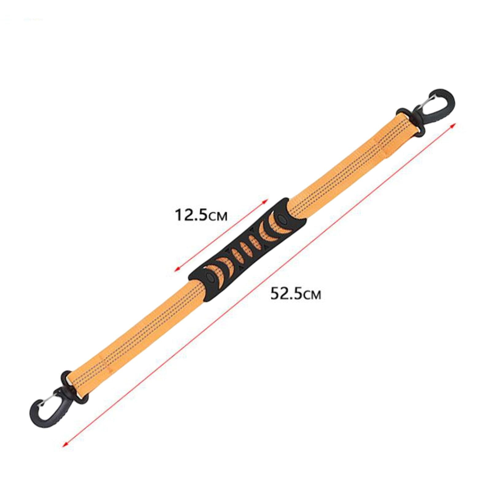 2xPortable Skating Shoes Carrier Strap with End Hooks Belt Ski Boot Strap Orange