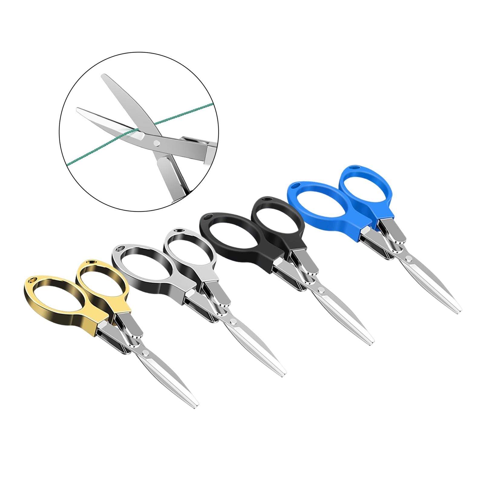 2xFishing Line Scissors Braided Line Cutters for DIY Projects Outdoor Trimming Blue