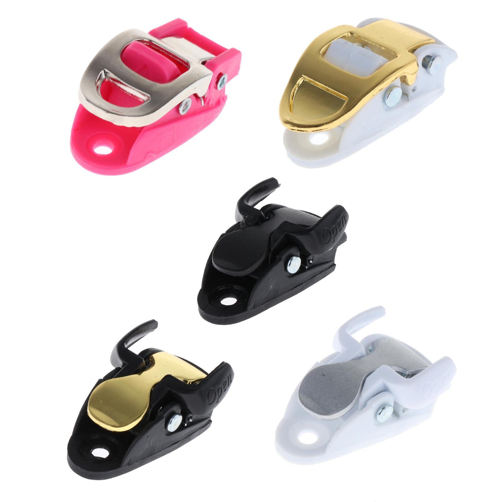 2xInline Roller Skate Spider Buckle Mounting for Skiing Ice Skates Accessories black