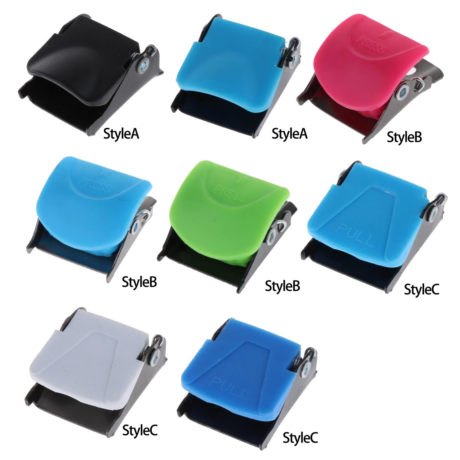 3xDurable Roller Skates Strap Buckle Skates Strap Clasp Repair Accessories Style A Black