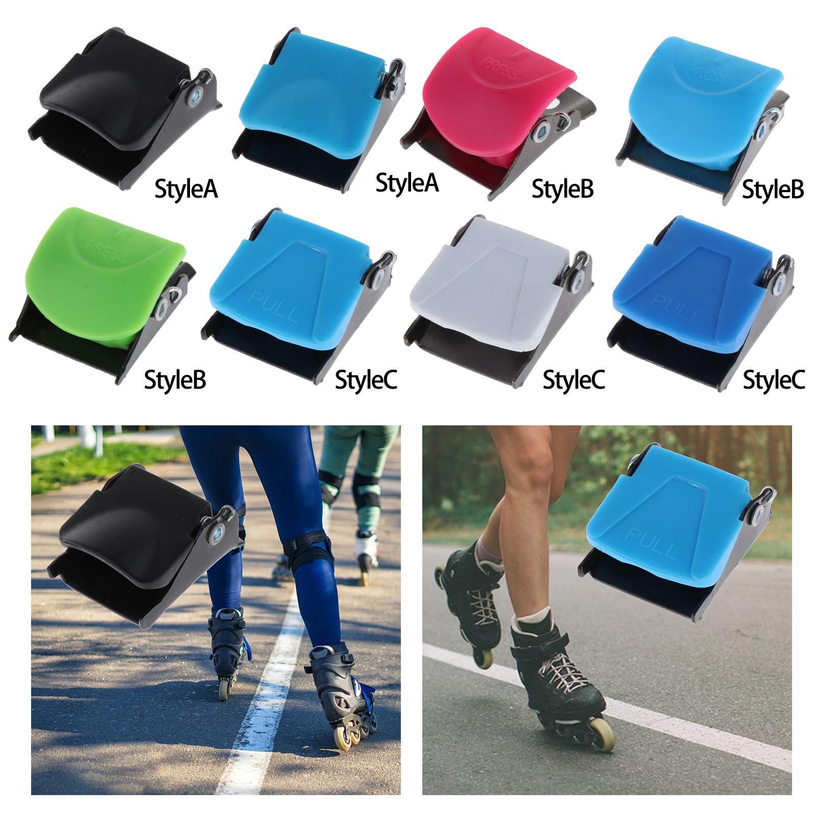 2xDurable Roller Skates Strap Buckle Skates Strap Clasp Repair Accessories Style A Black