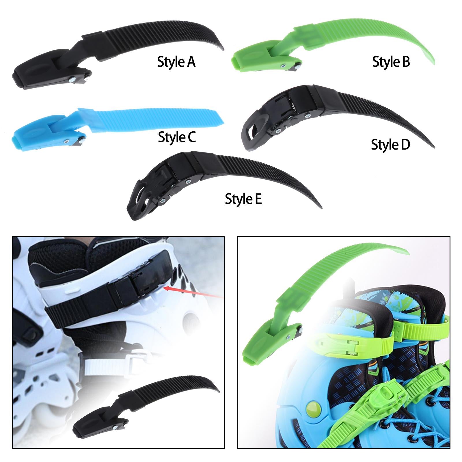 2xRoller Skate Strap Universal Sturdy Tight Buckle Belt for Roller Skate Parts Style A