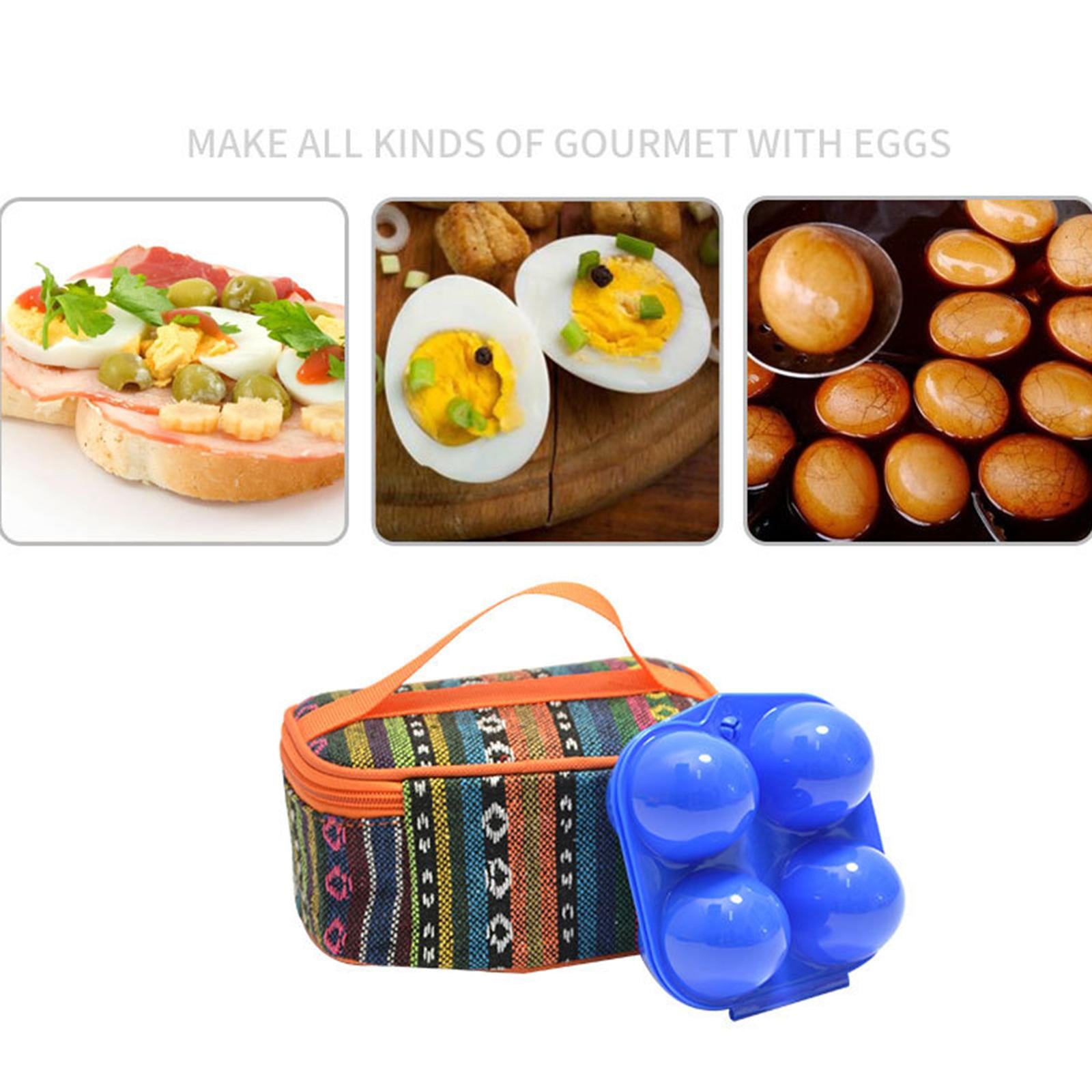 4xEgg Case 4 Grids Egg Storage Box Outdoor Egg Box for Hiking BBQ