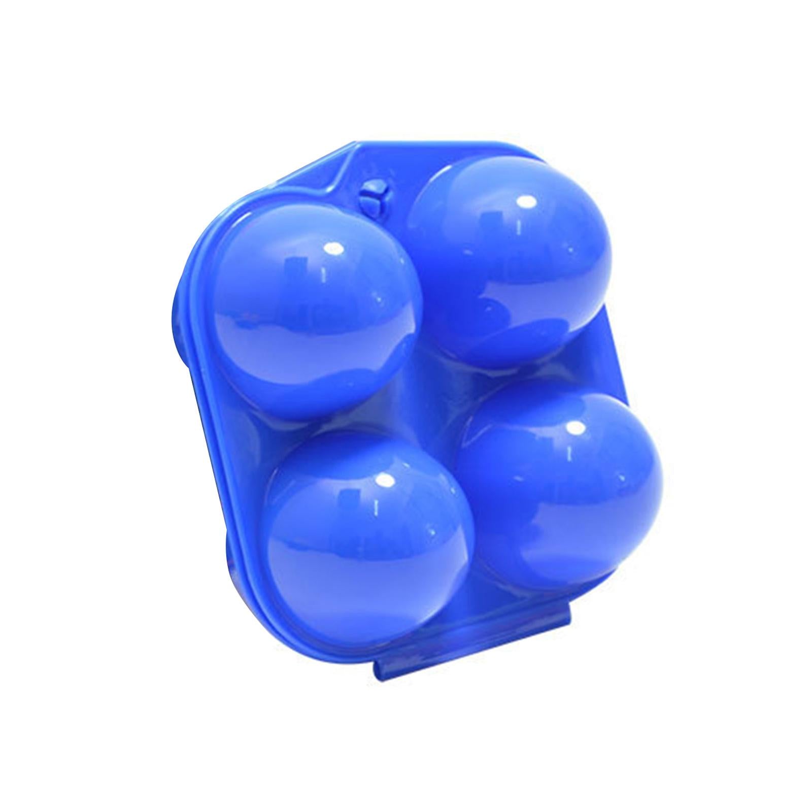 3xEgg Case 4 Grids Egg Storage Box Outdoor Egg Box for Hiking BBQ