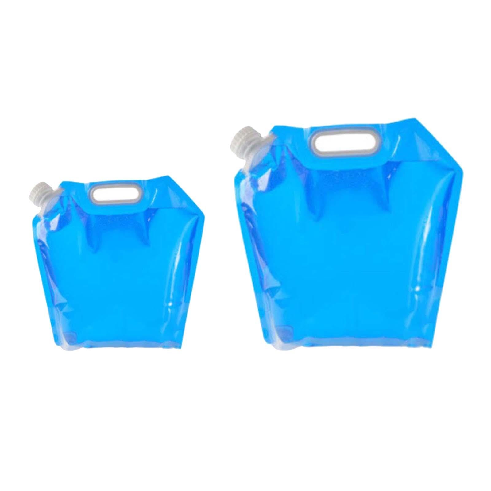 4xWater Storage Jugs Water Bucket Water Carrier Folding Water Container Bag 5L 32.5cmx30.5CM
