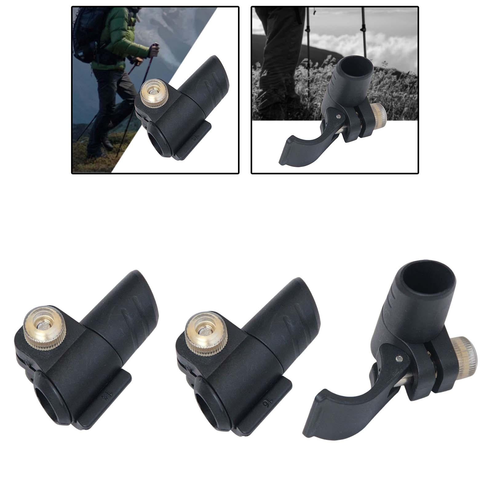 3xWalking Stick Lock Walking Pole Flip Lock Black for Snowshoeing Hiking 14 Oblique Caliber