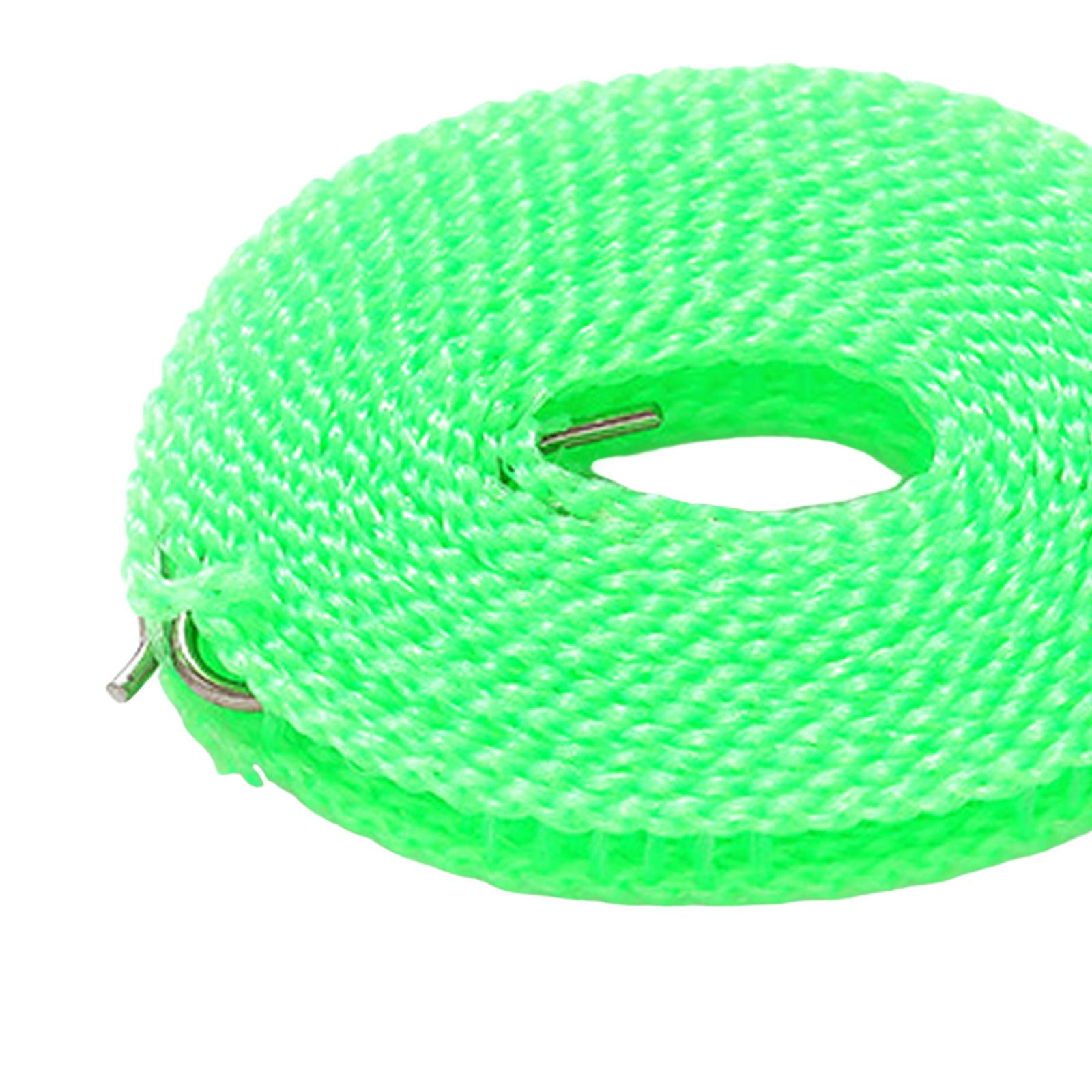 2xClothesline Stretchy Portable Laundry Cord for Garden Camping Accessories RV green 800cm