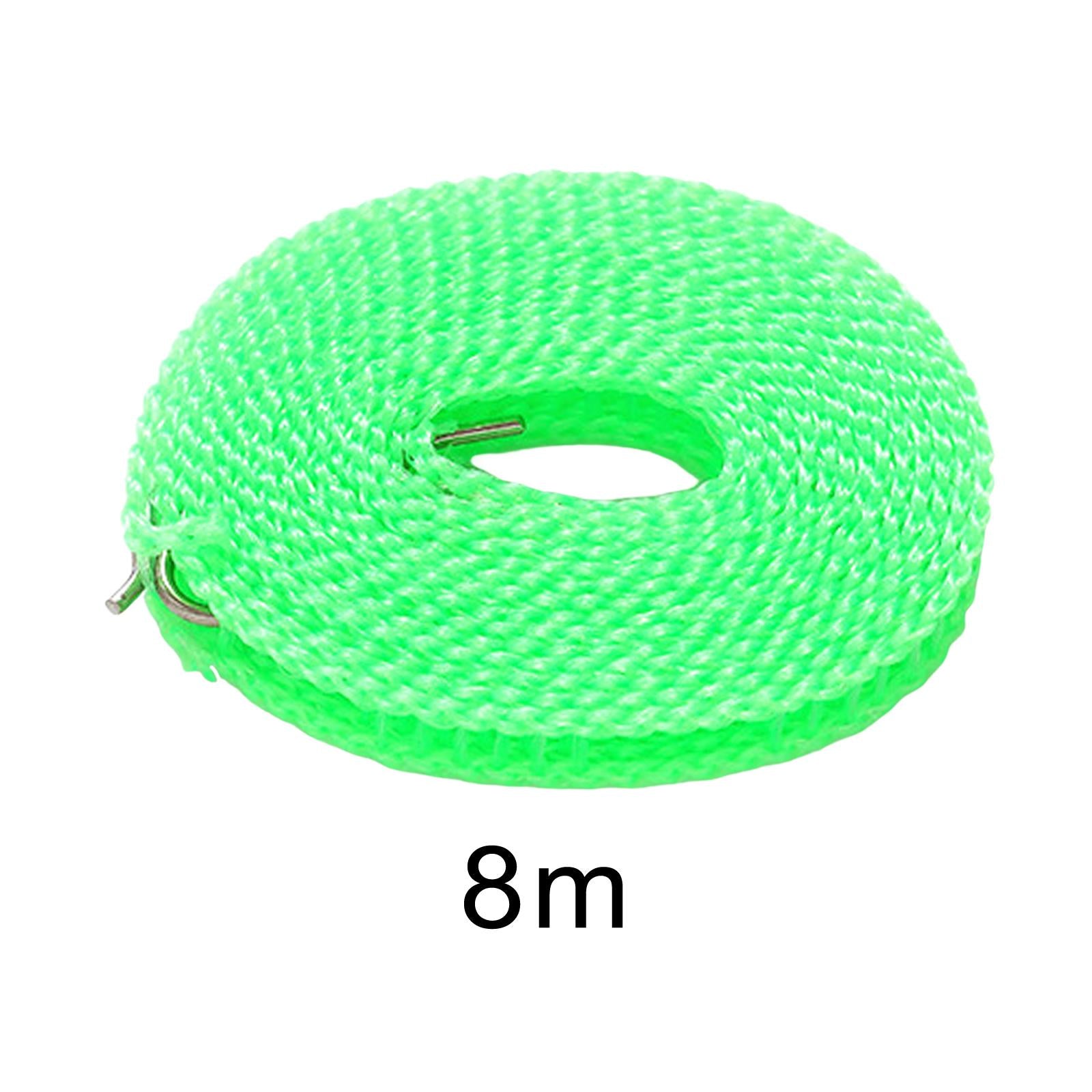 3xClothesline Stretchy Portable Laundry Cord for Garden Camping Accessories RV green 800cm
