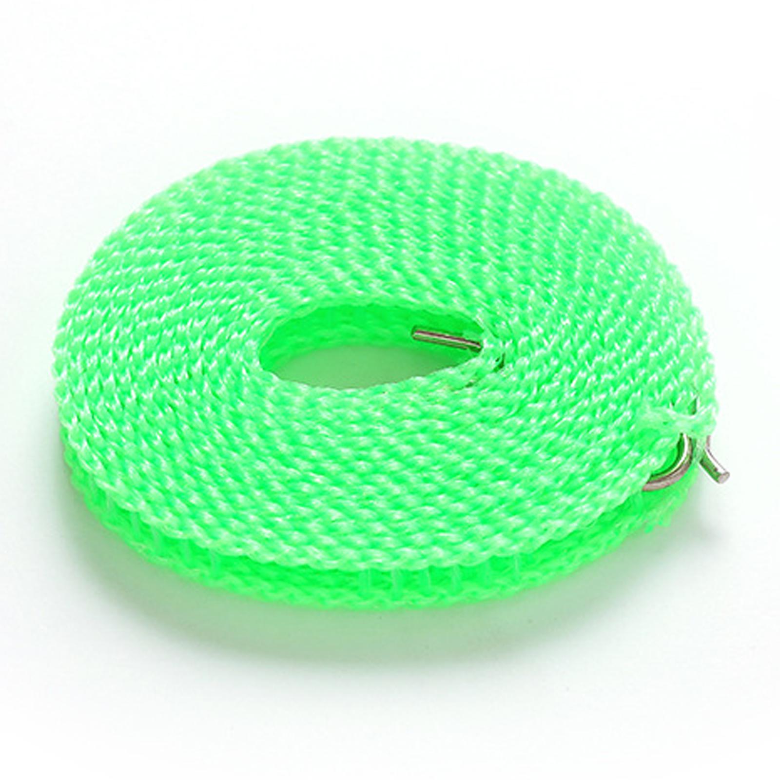 2xClothesline Stretchy Portable Laundry Cord for Garden Camping Accessories RV green 800cm