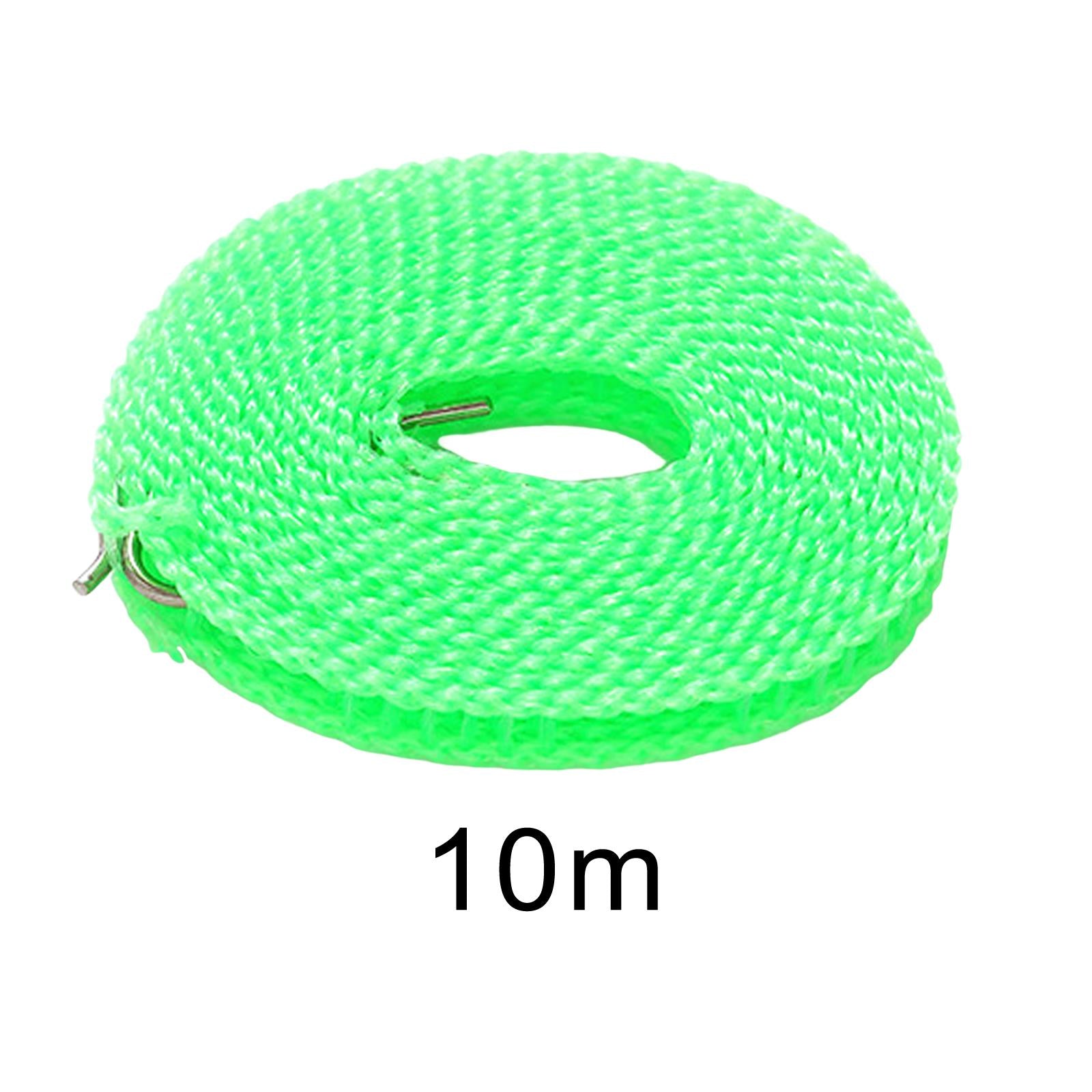 2xClothesline Stretchy Portable Laundry Cord for Garden Camping Accessories RV green 1000cm