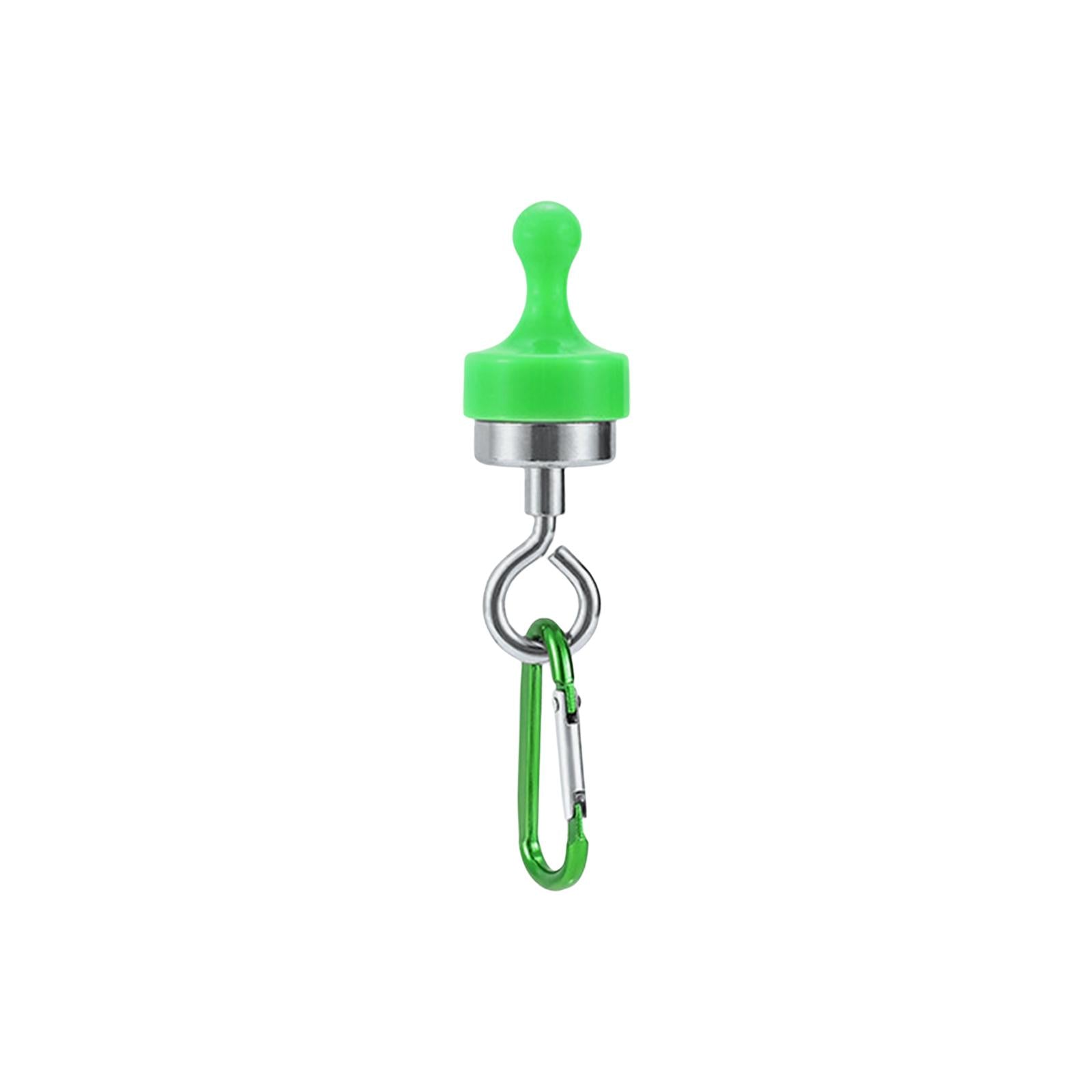 2xMagnetic Hooks Heavy Duty Camping Strong Magnetic Tent Light Hook for Garden Green