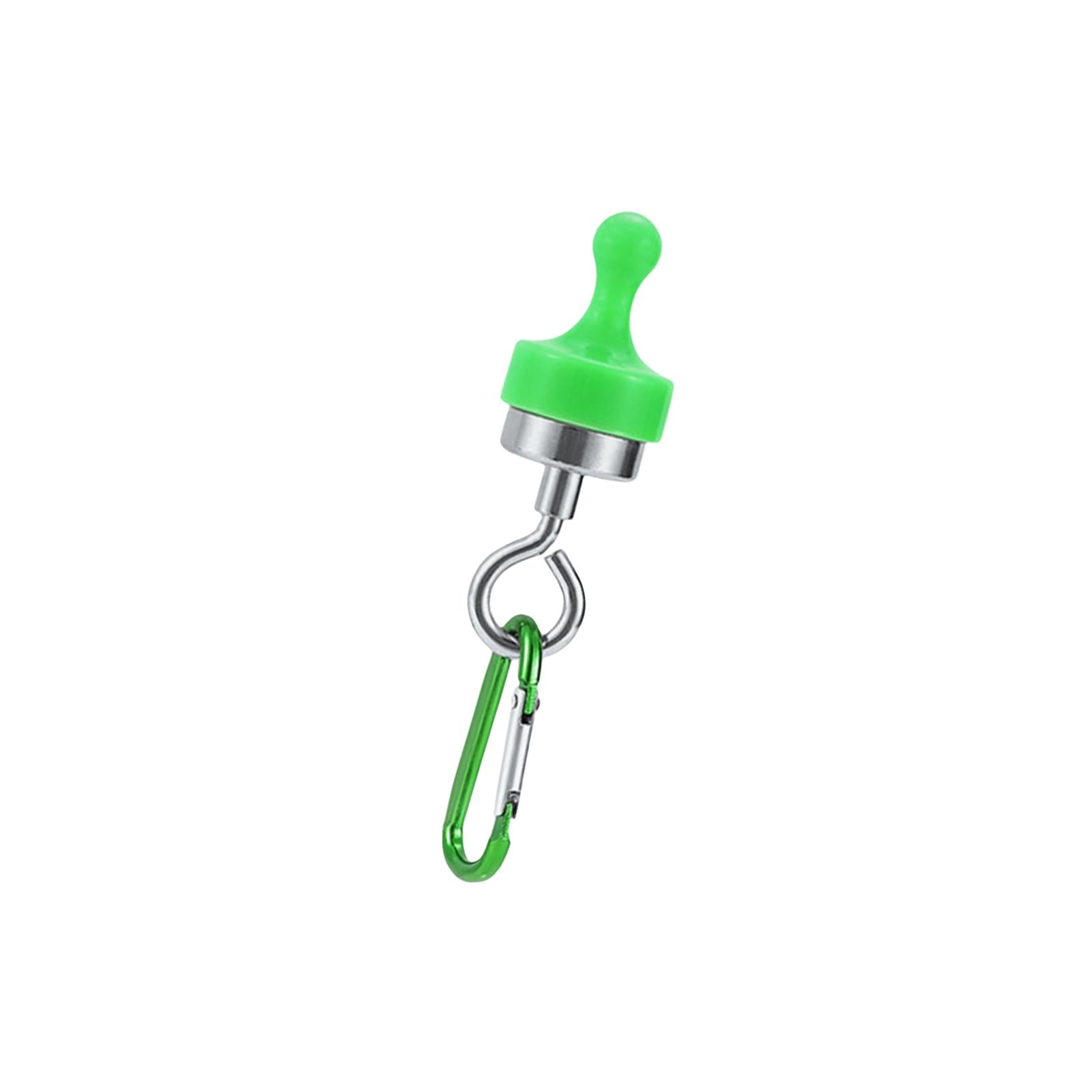 4xMagnetic Hooks Heavy Duty Camping Strong Magnetic Tent Light Hook for Garden Green