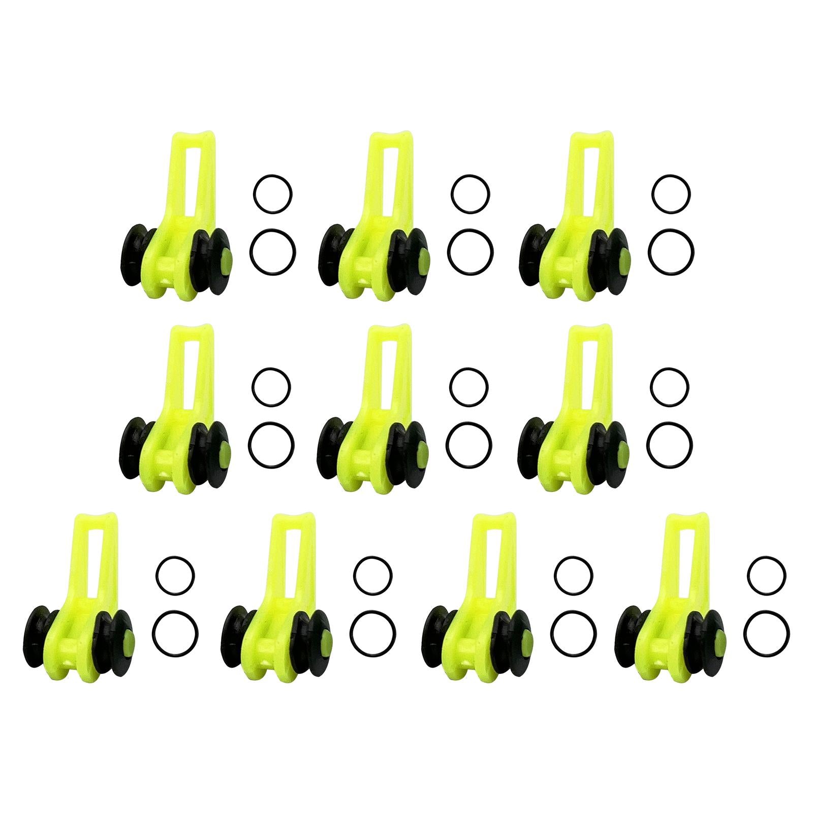 2x10x Fishing Hooks Keeper Hook Keeper for Lures Mini Fishing Rod Hook Keepers green