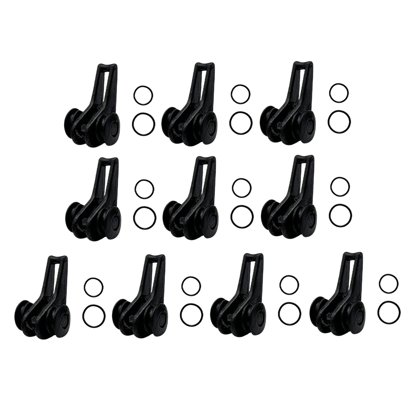 3x10x Fishing Hooks Keeper Hook Keeper for Lures Mini Fishing Rod Hook Keepers black