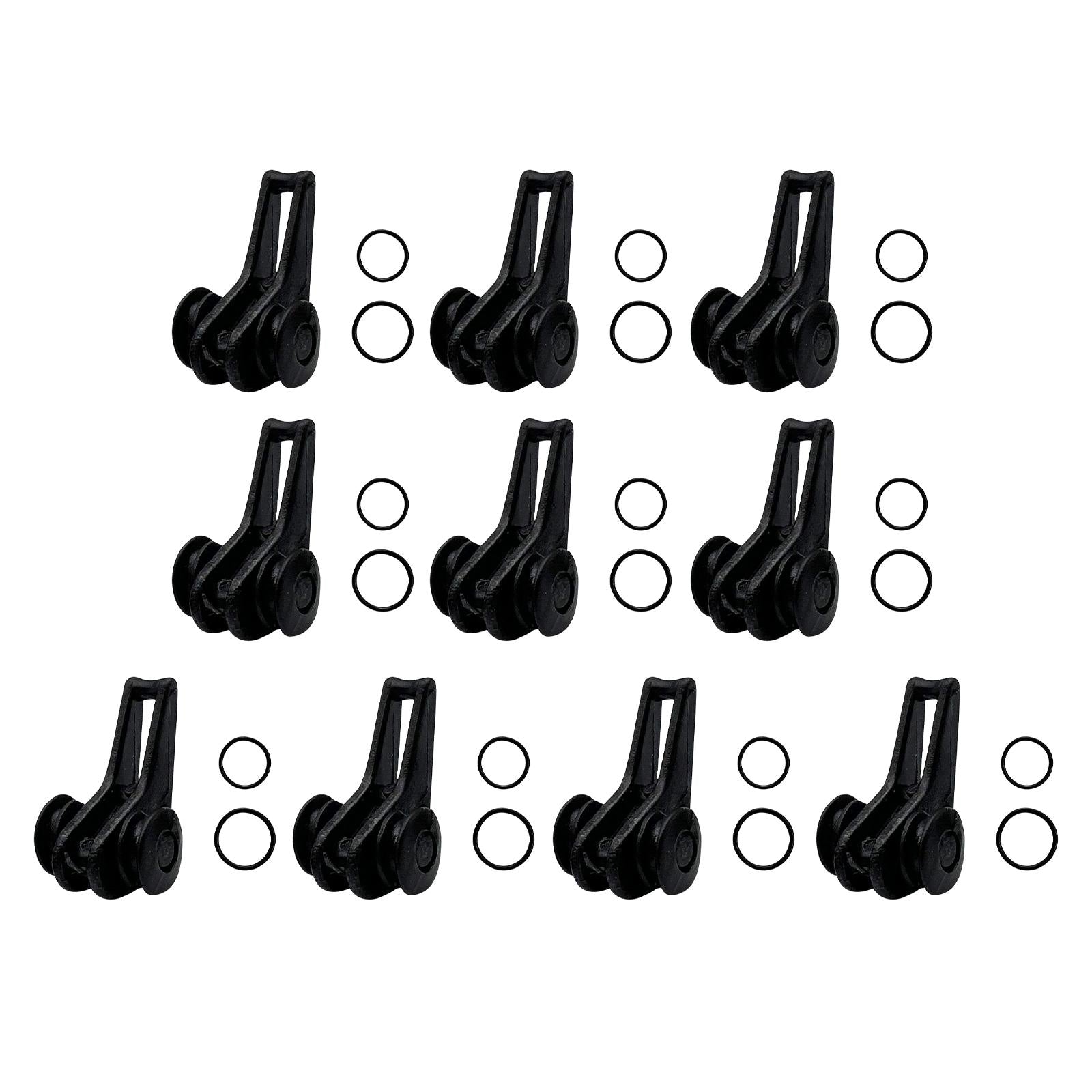 4x10x Fishing Hooks Keeper Hook Keeper for Lures Mini Fishing Rod Hook Keepers black