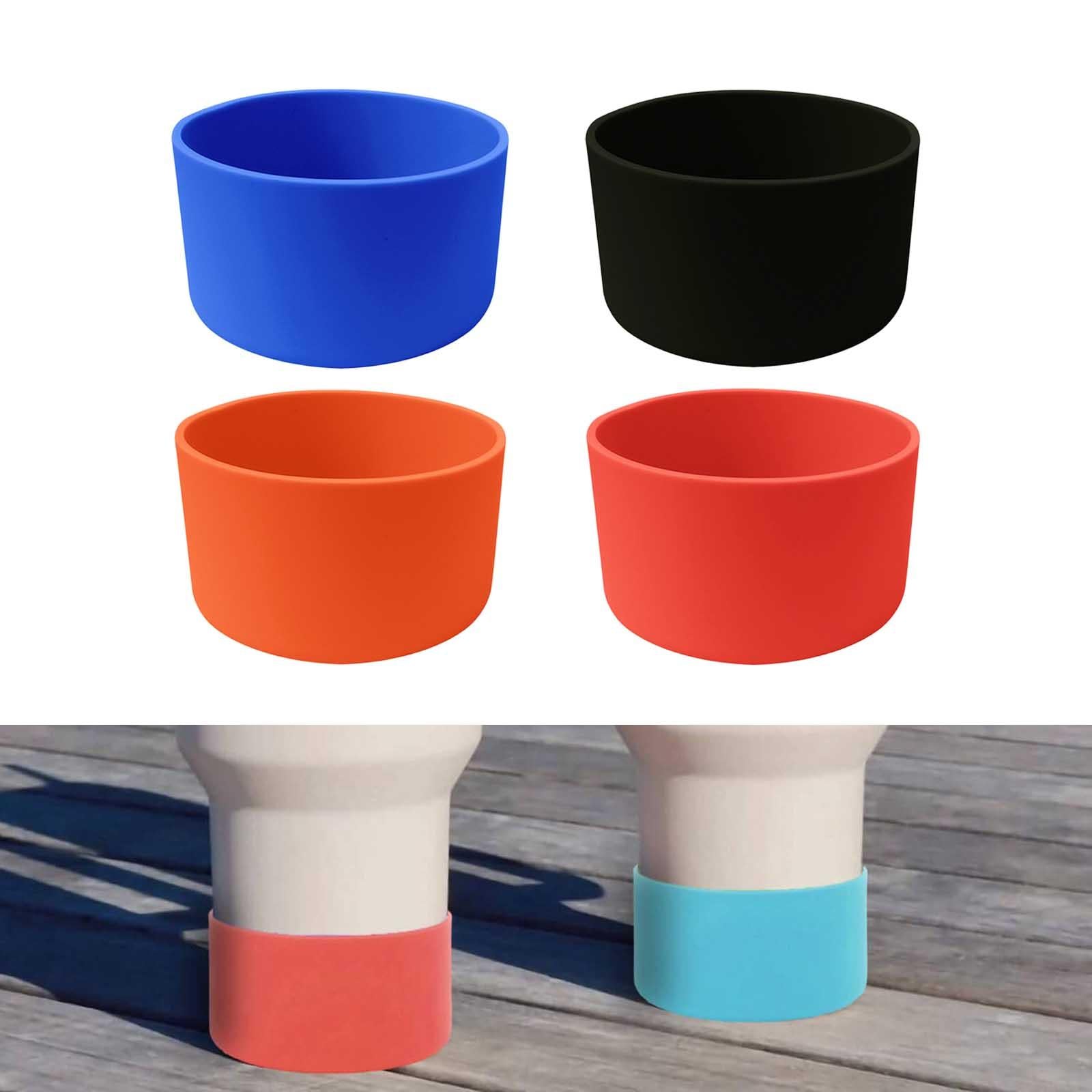 5xWater Bottle Bottom Sleeve Practical Scratch Resistant Durable Silicone Boot Blue