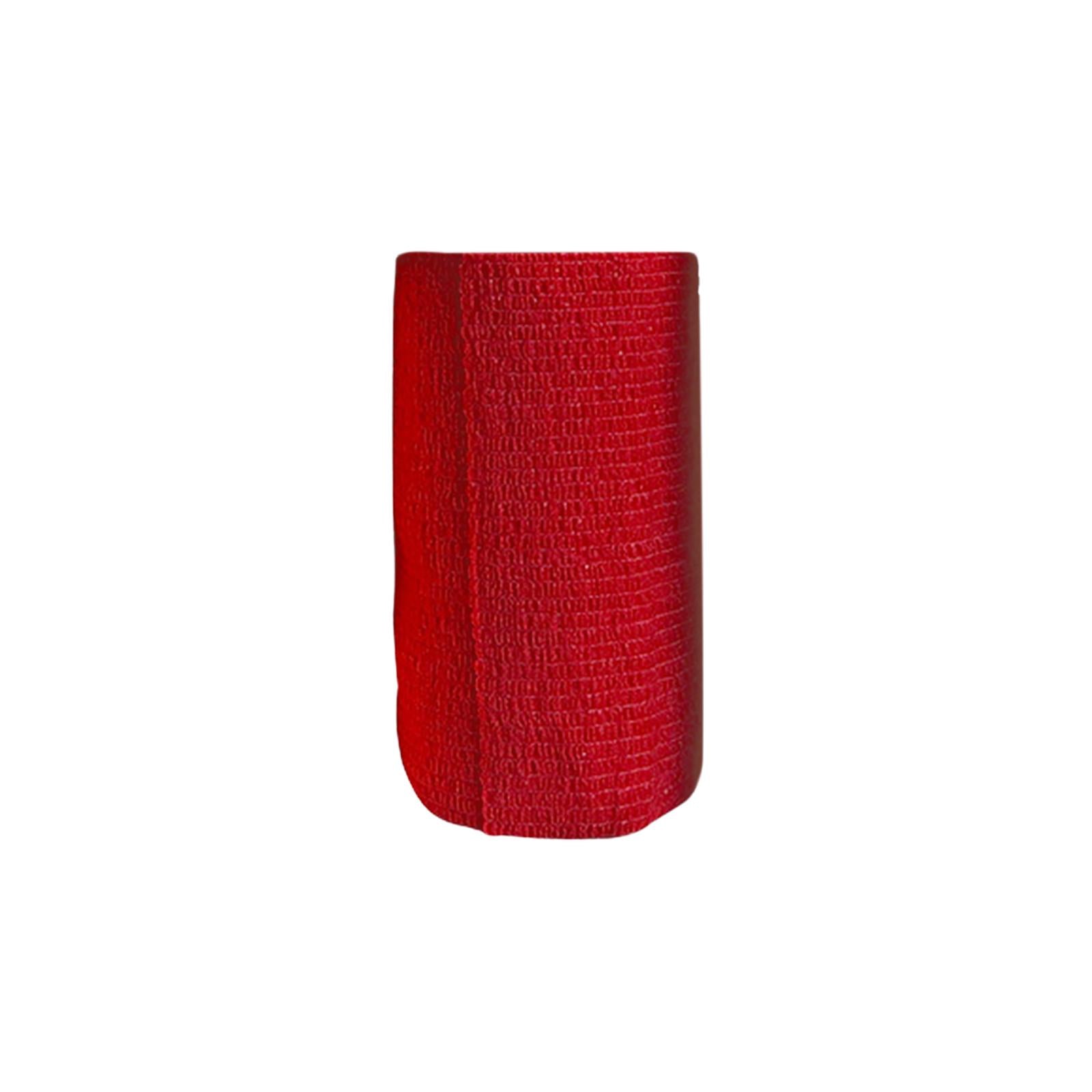 4xVet Wrap 4 inch Wide Non Woven Elastic Self Adherent Wrap for Dogs Pet Ankle Red