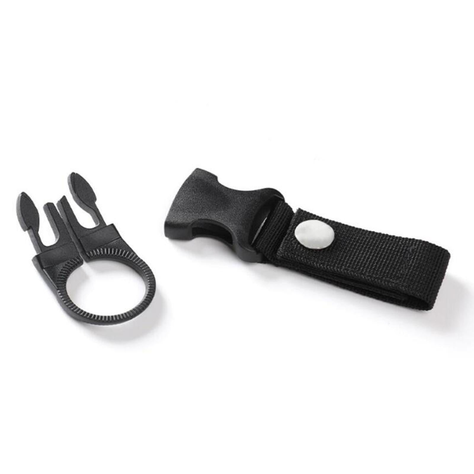 3xBottle Hanging Buckle Clip Water Bottle Ring Holder Keychain Belt for Hiking Black