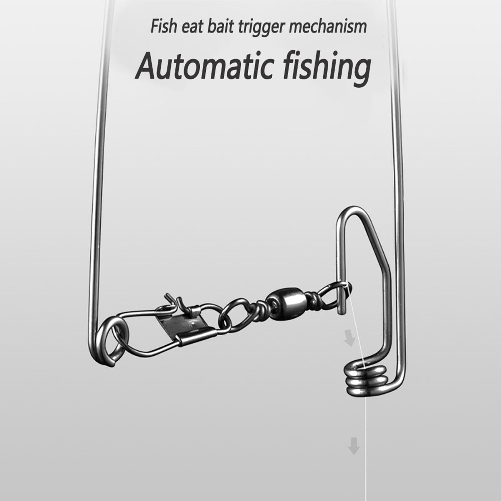 5xAutomatic Fishing Hook Hooks Fishing Hooks for Lakes Ice Fishing size 4