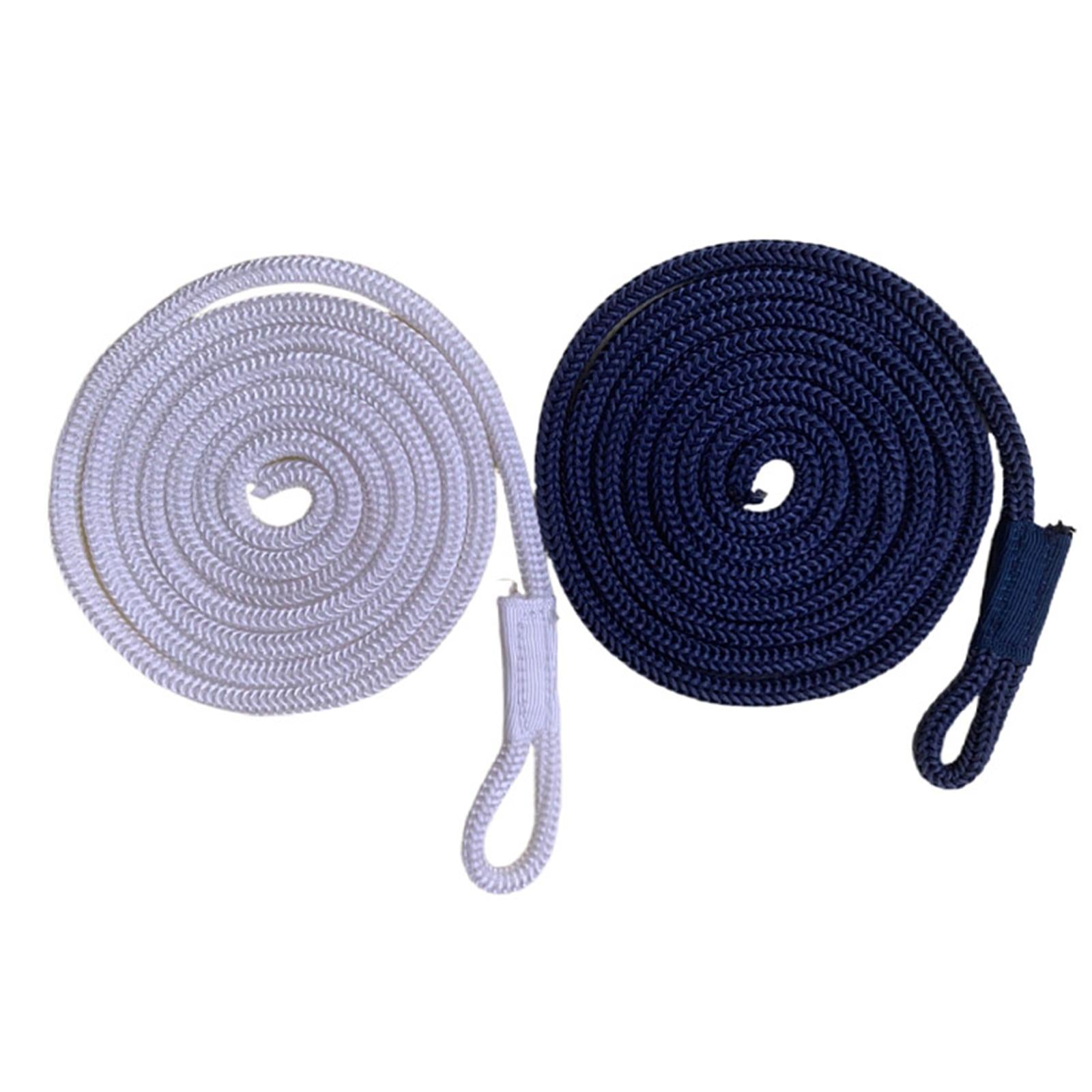 4xBoat Fender Line with Loop Boat Fenders Bumper Lines Mooring Rope Boat Ropes Blue
