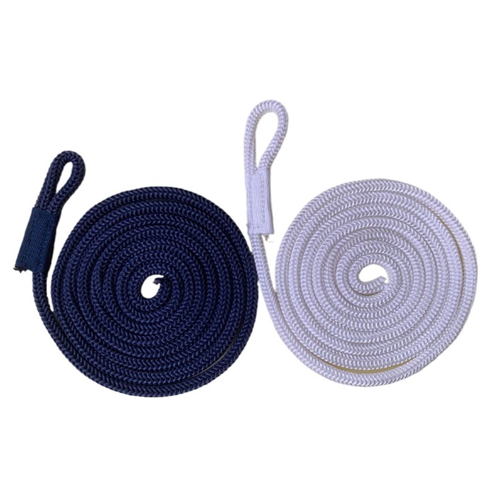 4xBoat Fender Line with Loop Boat Fenders Bumper Lines Mooring Rope Boat Ropes Blue