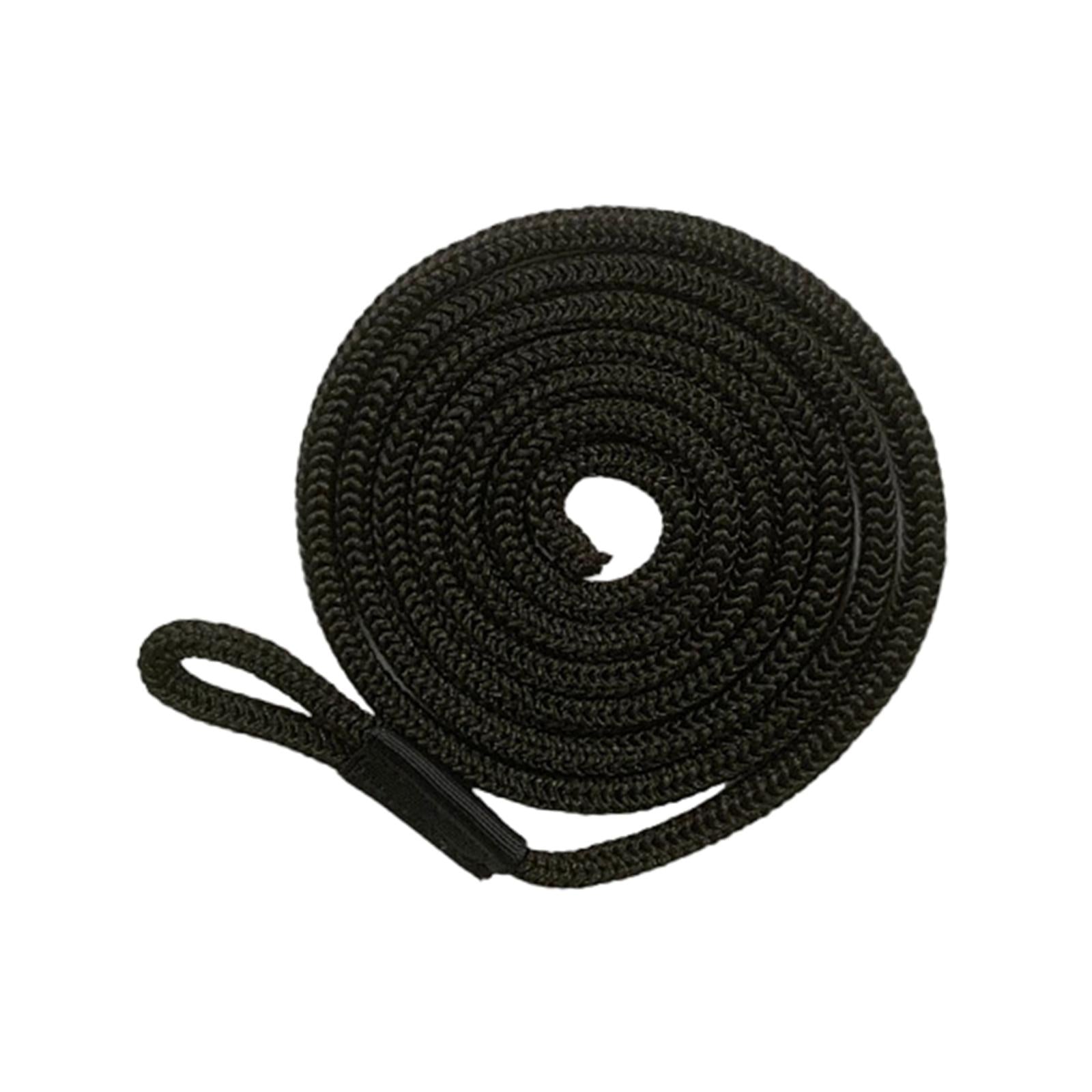 2xBoat Fender Line with Loop Boat Fenders Bumper Lines Mooring Rope Boat Ropes Black