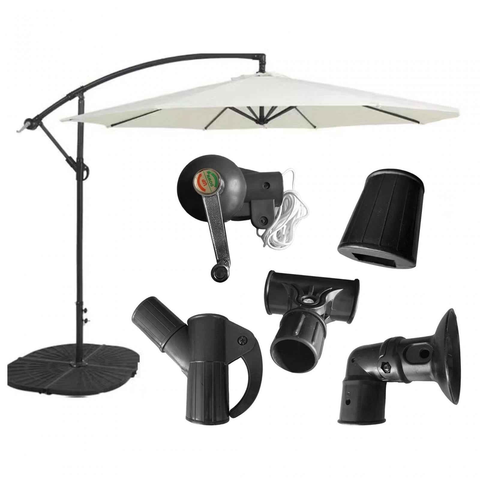 Patio Umbrella Accessories Stainless Parts for Balcony Courtyard Patio Table Lifting Fixed Handle