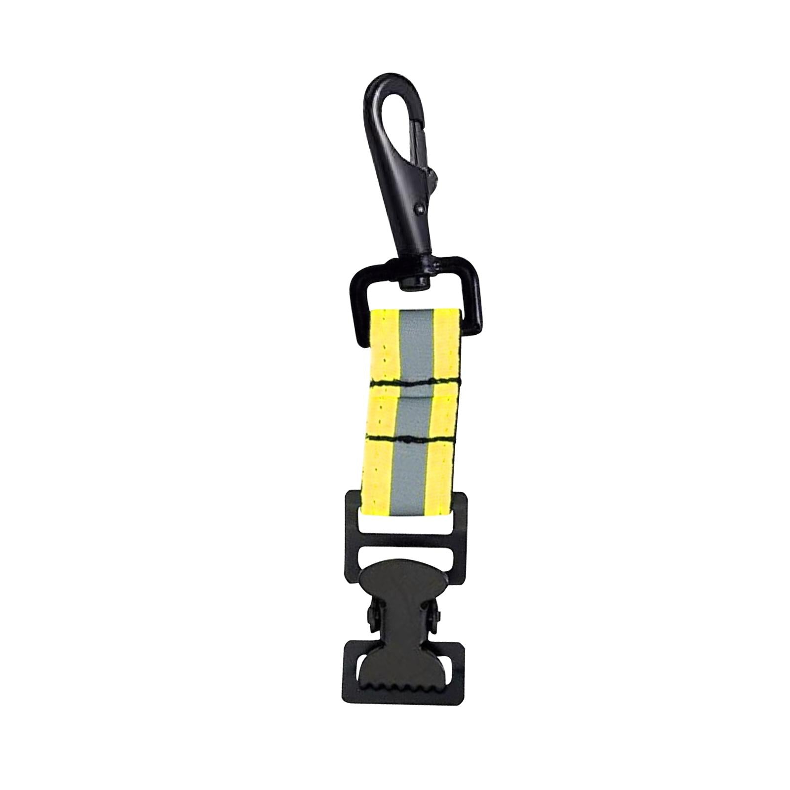 2xFirefighter Glove Strap Turnout Gear Durable Portable Nylon Work Glove Strap Metal Single Clip