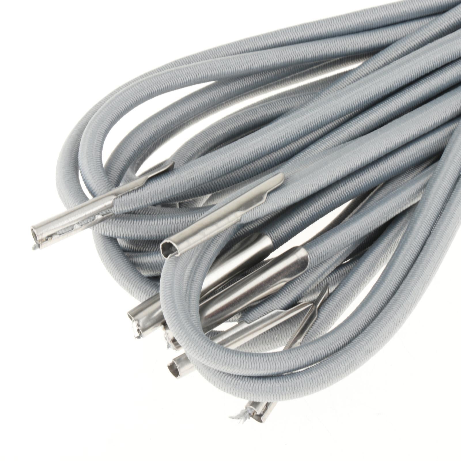4x4Pcs Elastic Cord Laces Recliners Replacement Cord for Zero Gravity Chairs Silver Gray