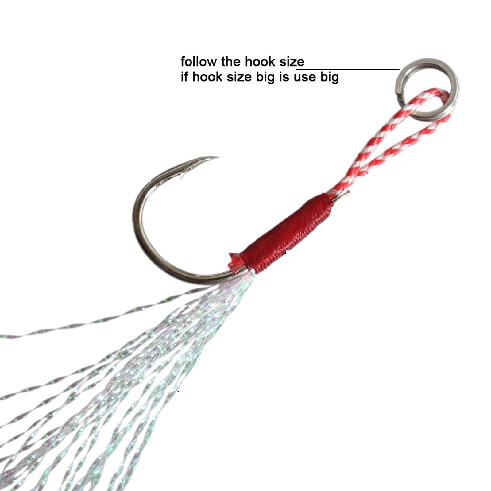 4x5Pcs Fishing Assist Hooks Replacement Jig Fishing Hooks Fishing Teaser Hooks