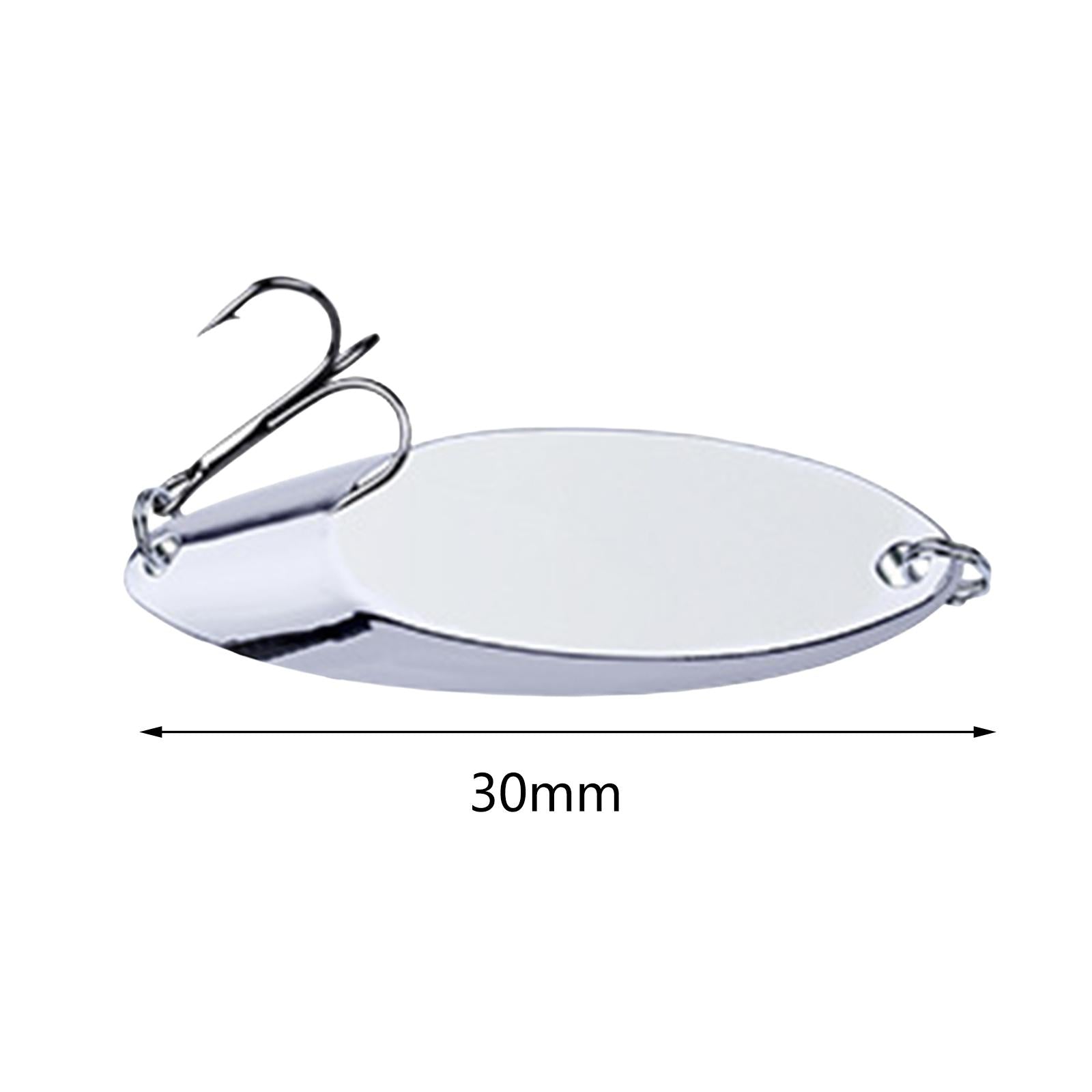 2x5 Pieces Fishing Spoons Lures Spinnerbaits Hooks Bass Baits and Lures Silver 1.5g